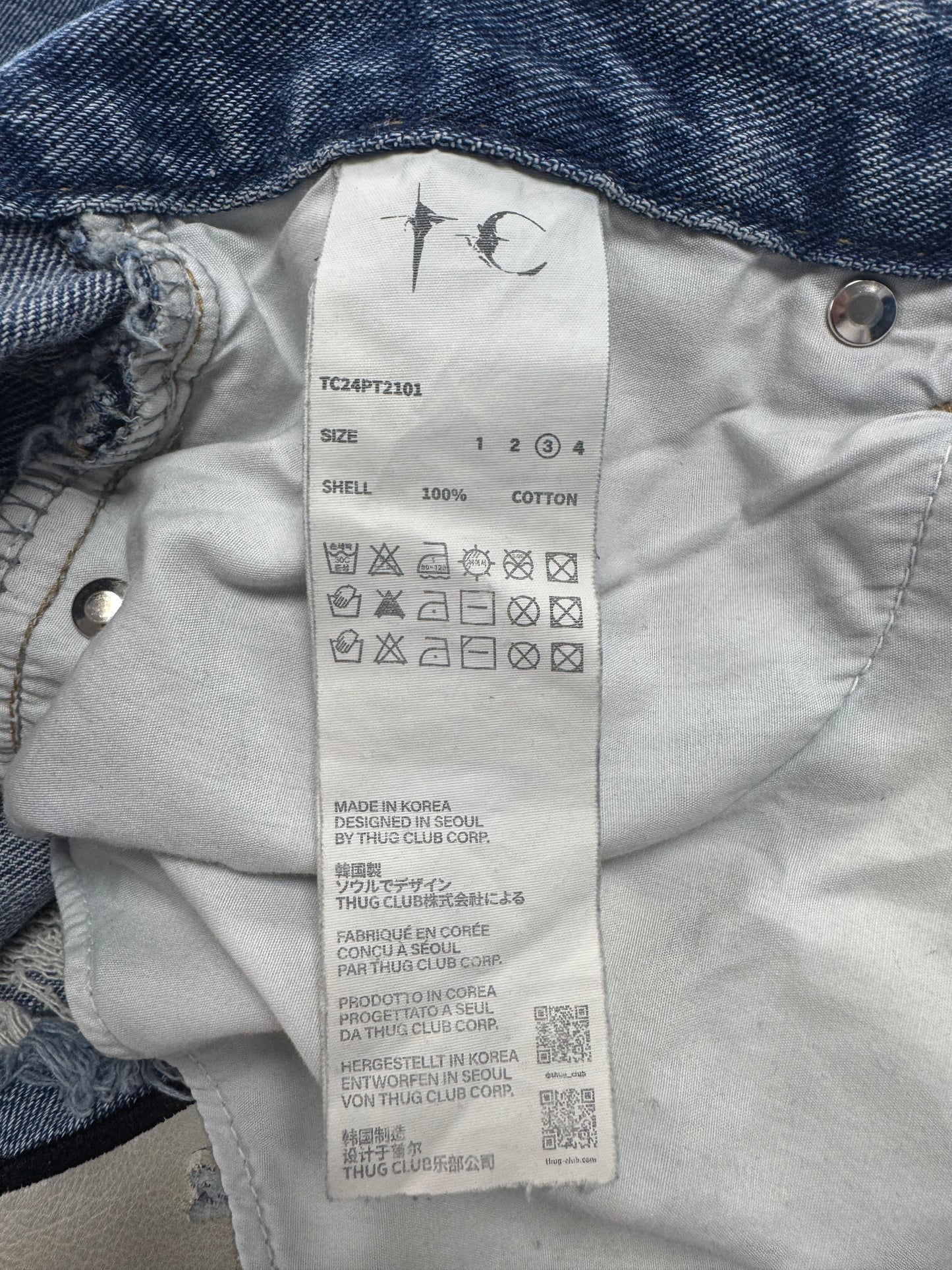 THUG CLUB LEATHER WASHING DENIM (3)
