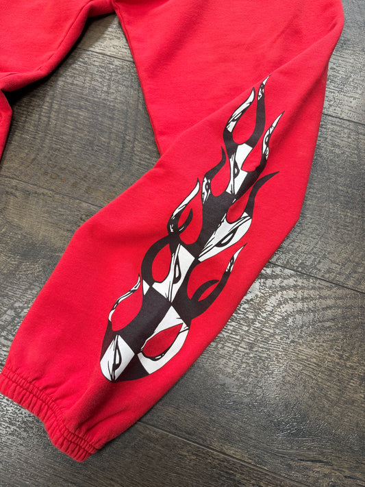CHROME HEARTS MATTY BOY FLAME 99 EYES SWEATPANTS (M)