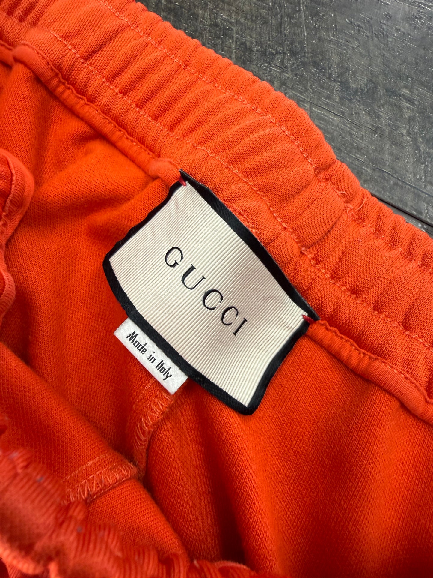 GUCCI ORANGE LOGO STRIPED TRACK PANT (XL)
