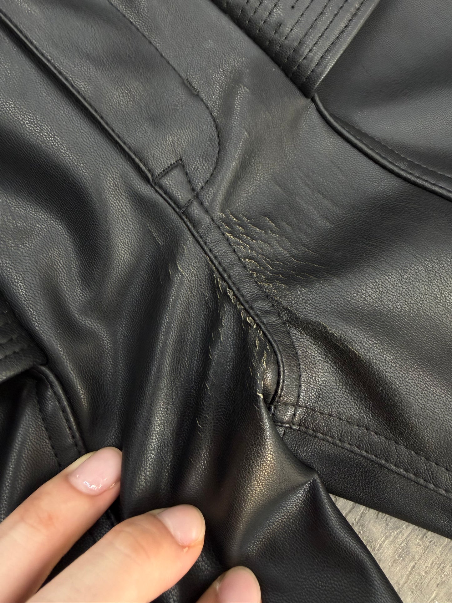 RICK OWENS EASY CREATCH CUT LEATHER (27-30)