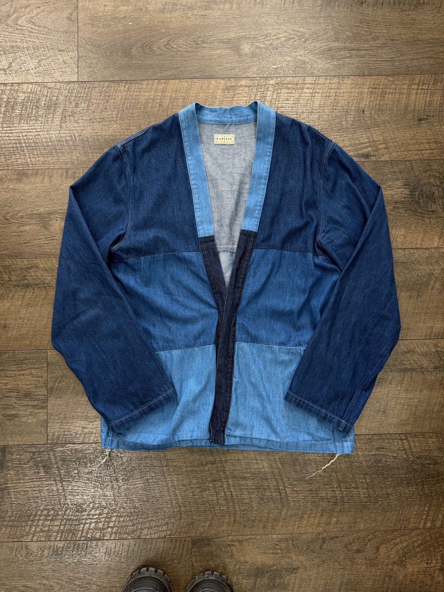 KAPITAL PATCHWORK DENIM KIMONO (4)