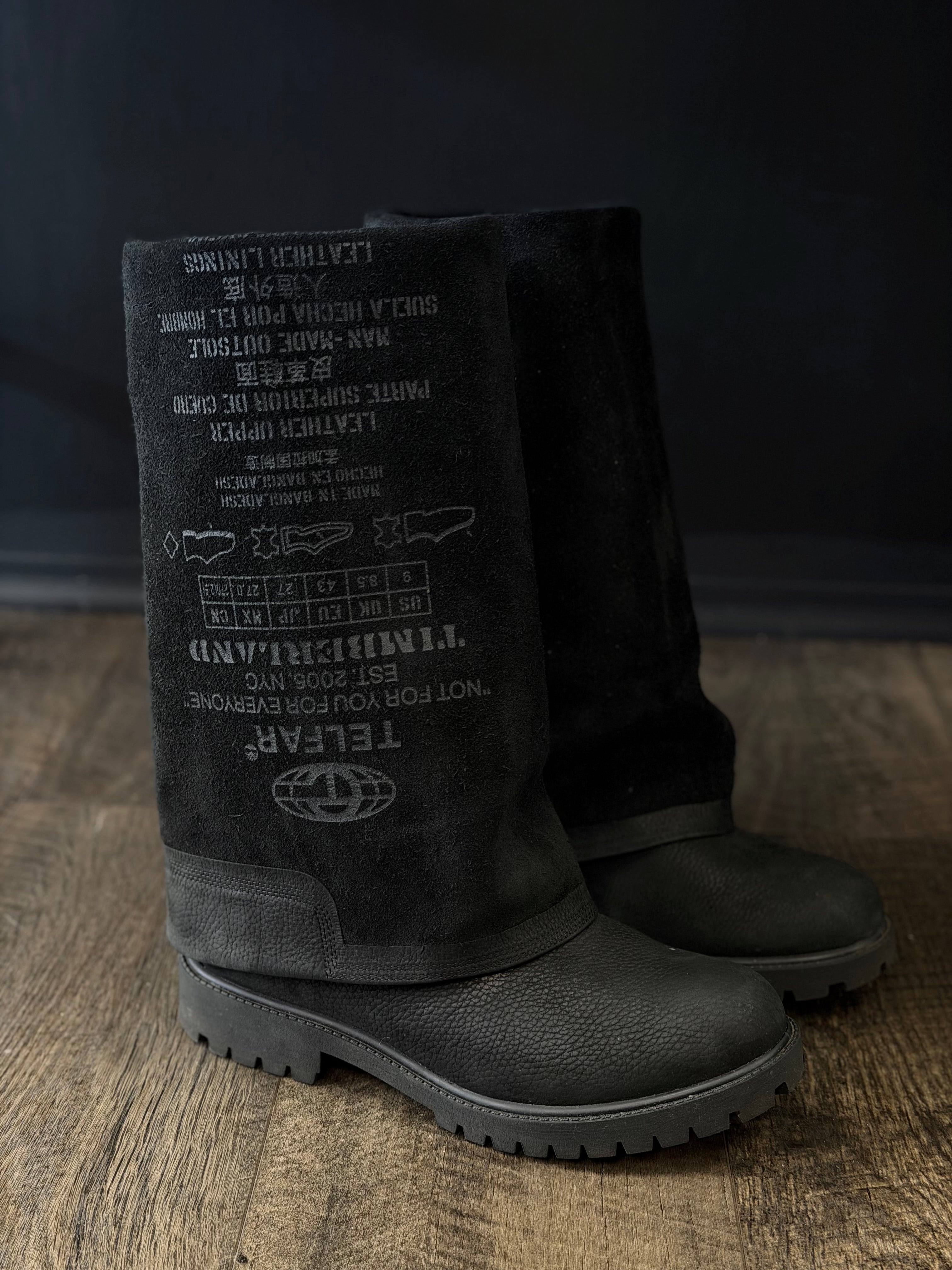 TELFAR X TIMBERLAND BLACK PULL UP BOOT (9)