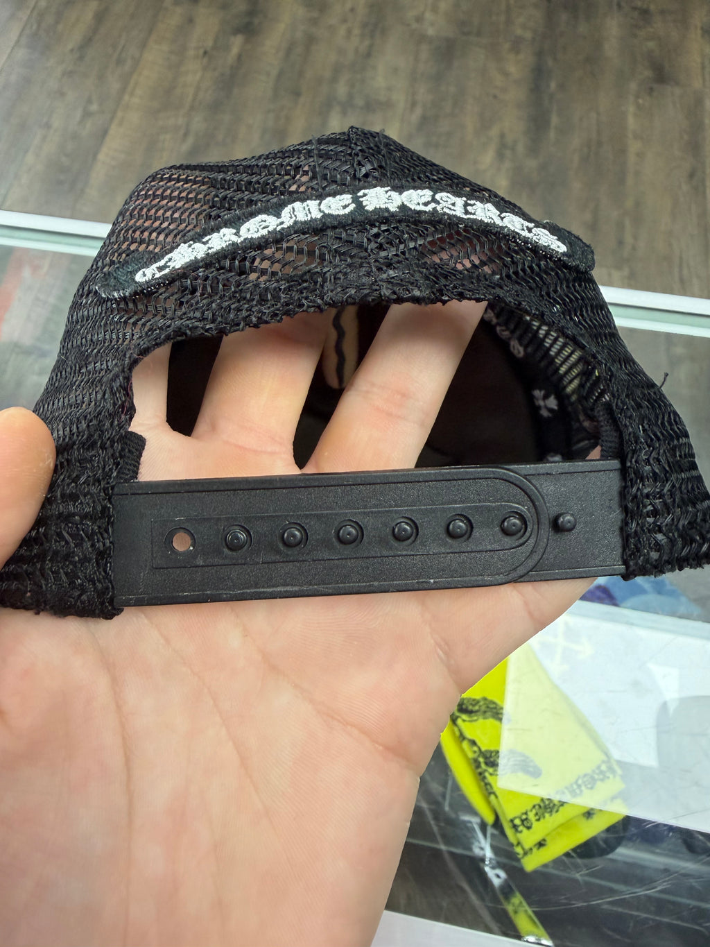 CHROME HEARTS MATTY BOY CHOMPER TRUCKER HAT LEATHER PATCH