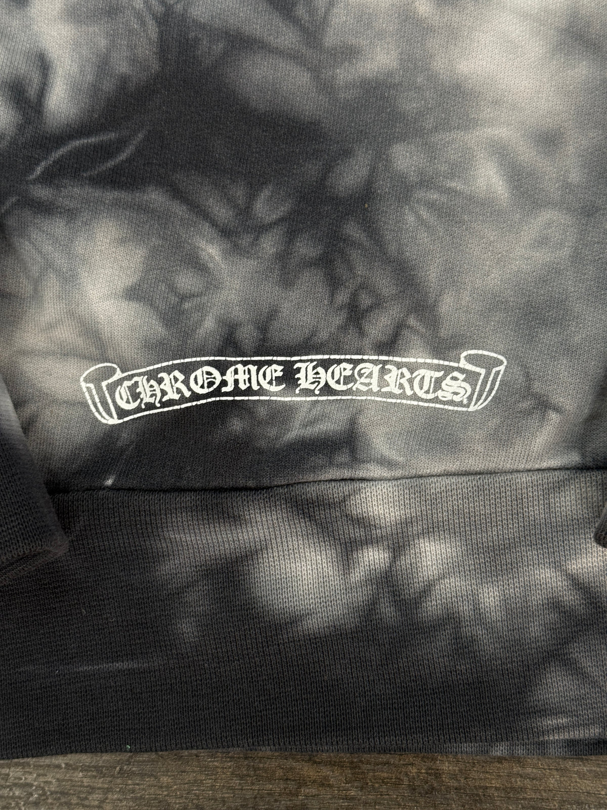 CHROME HEARTS “FUCK YOU” HORSESHOE LOGO TIE DYE HOODIE (M)