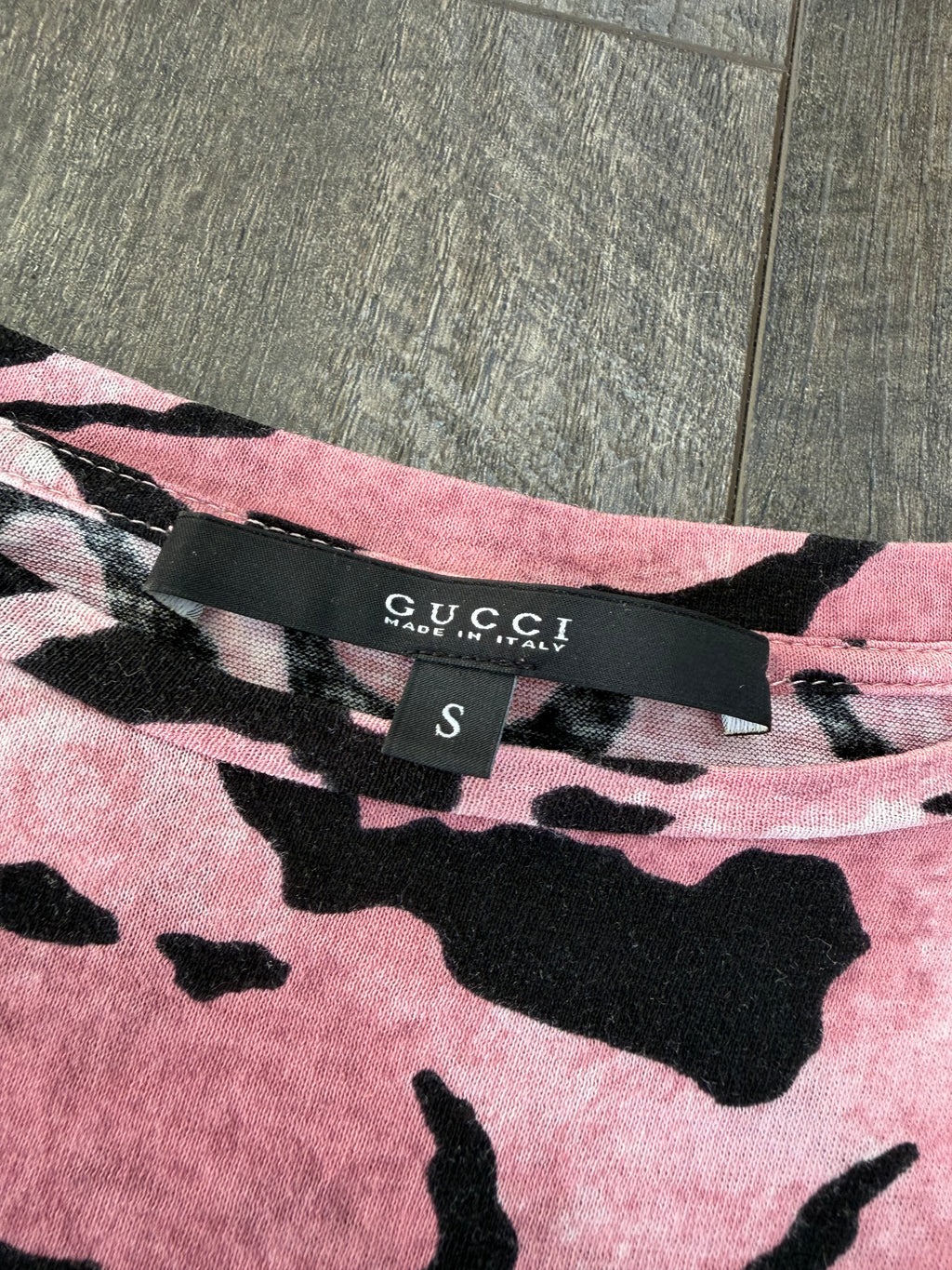 GUCCI LEOPARD TOM FORD ERA CROPPED TEE (S)