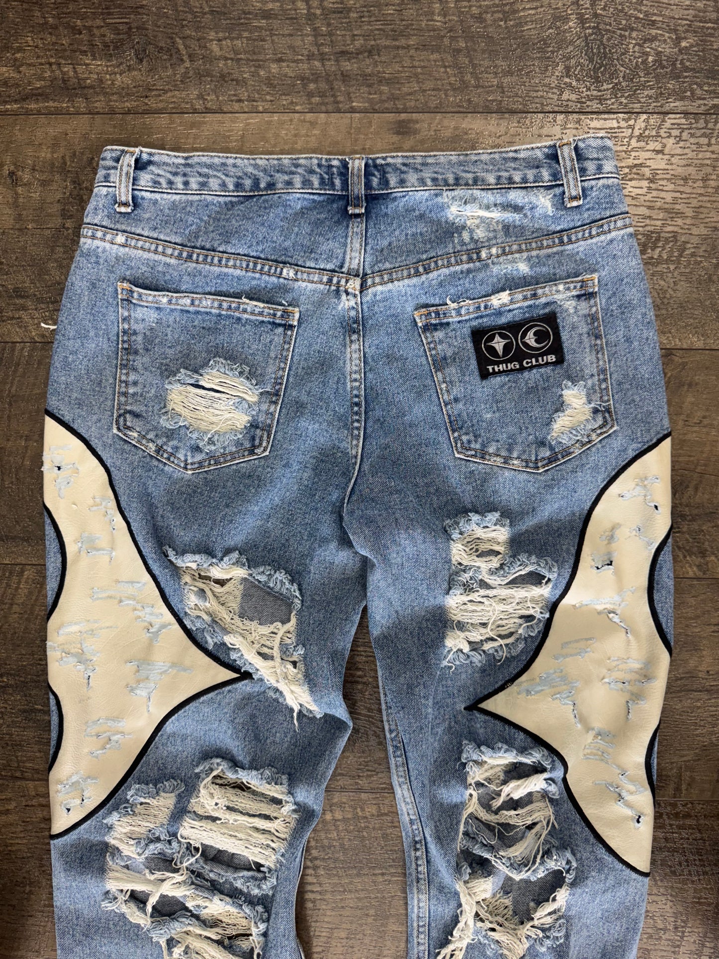 THUG CLUB LEATHER WASHING DENIM (3)