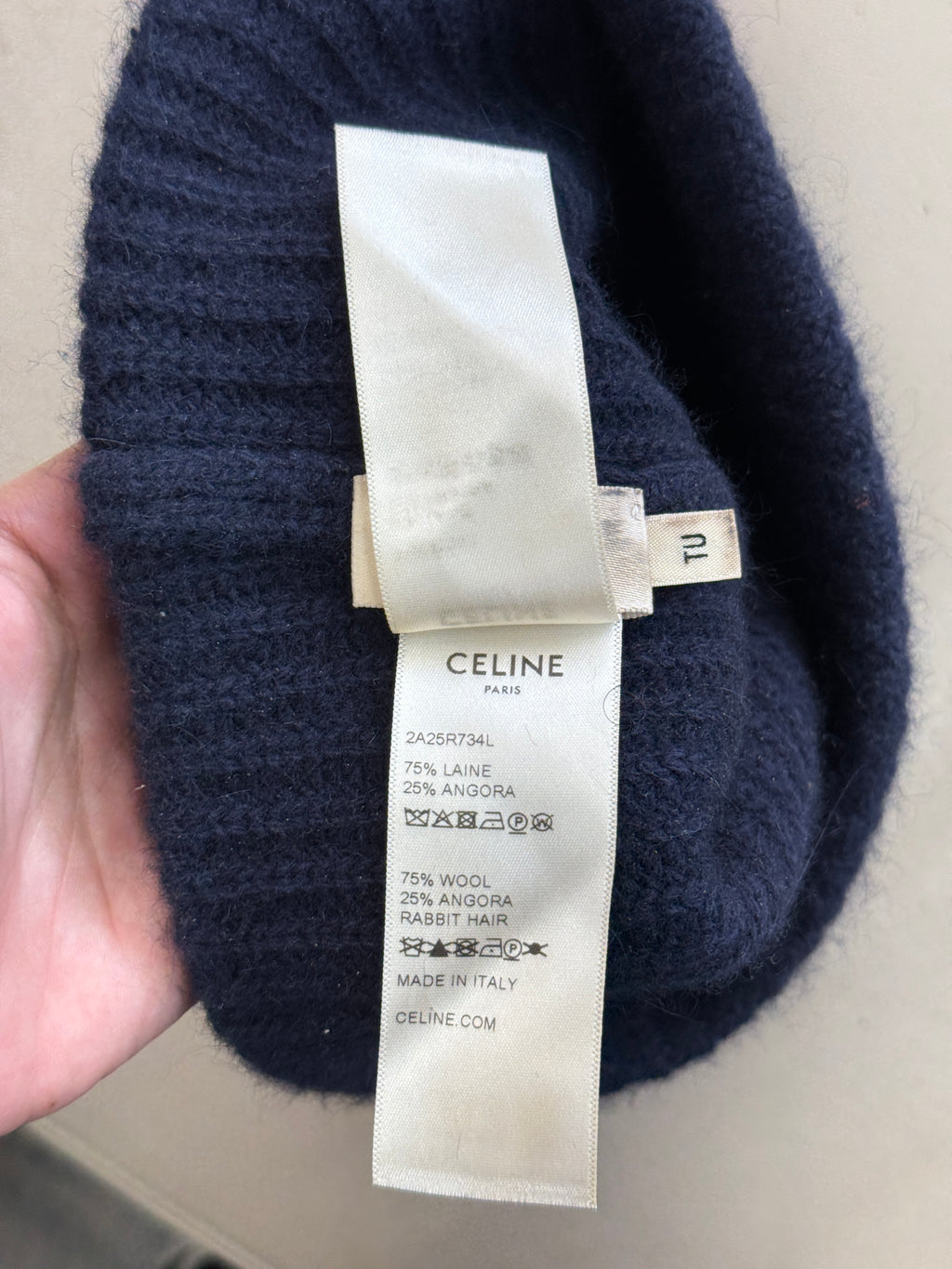 CELINE DARK BLUE BEANIE