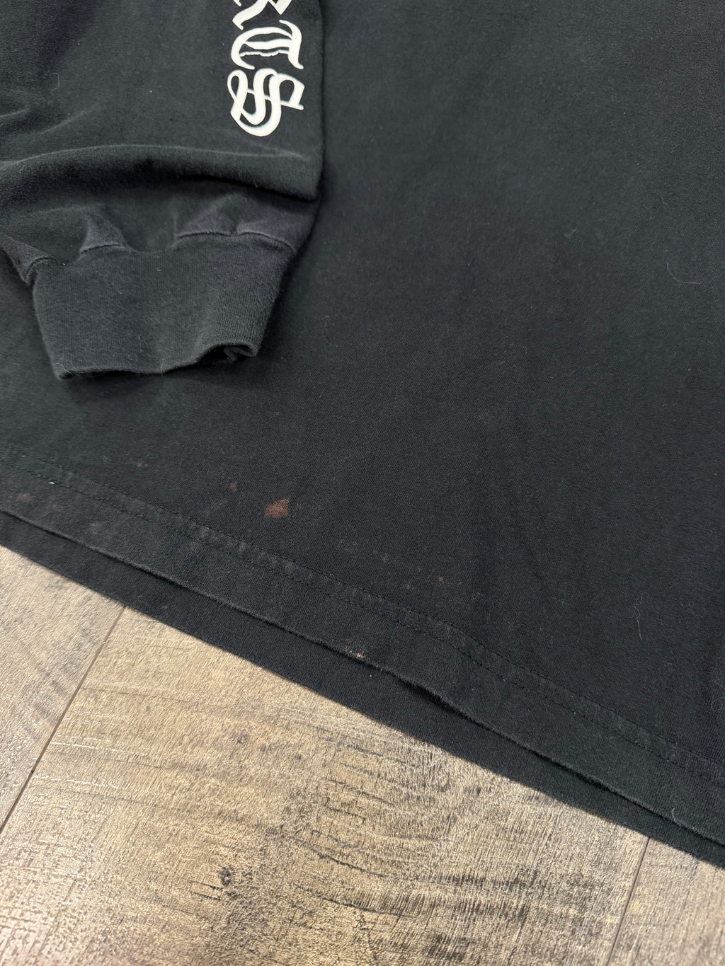 CHROME HEARTS SCROLL LOGO LONG SLEEVE TEE (XXL)