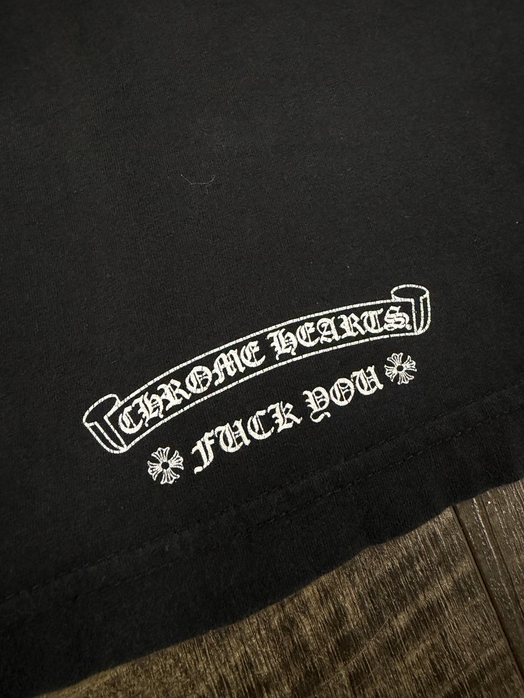 CHROME HEARTS SCROLL LOGO LONG SLEEVE TEE (XXL)