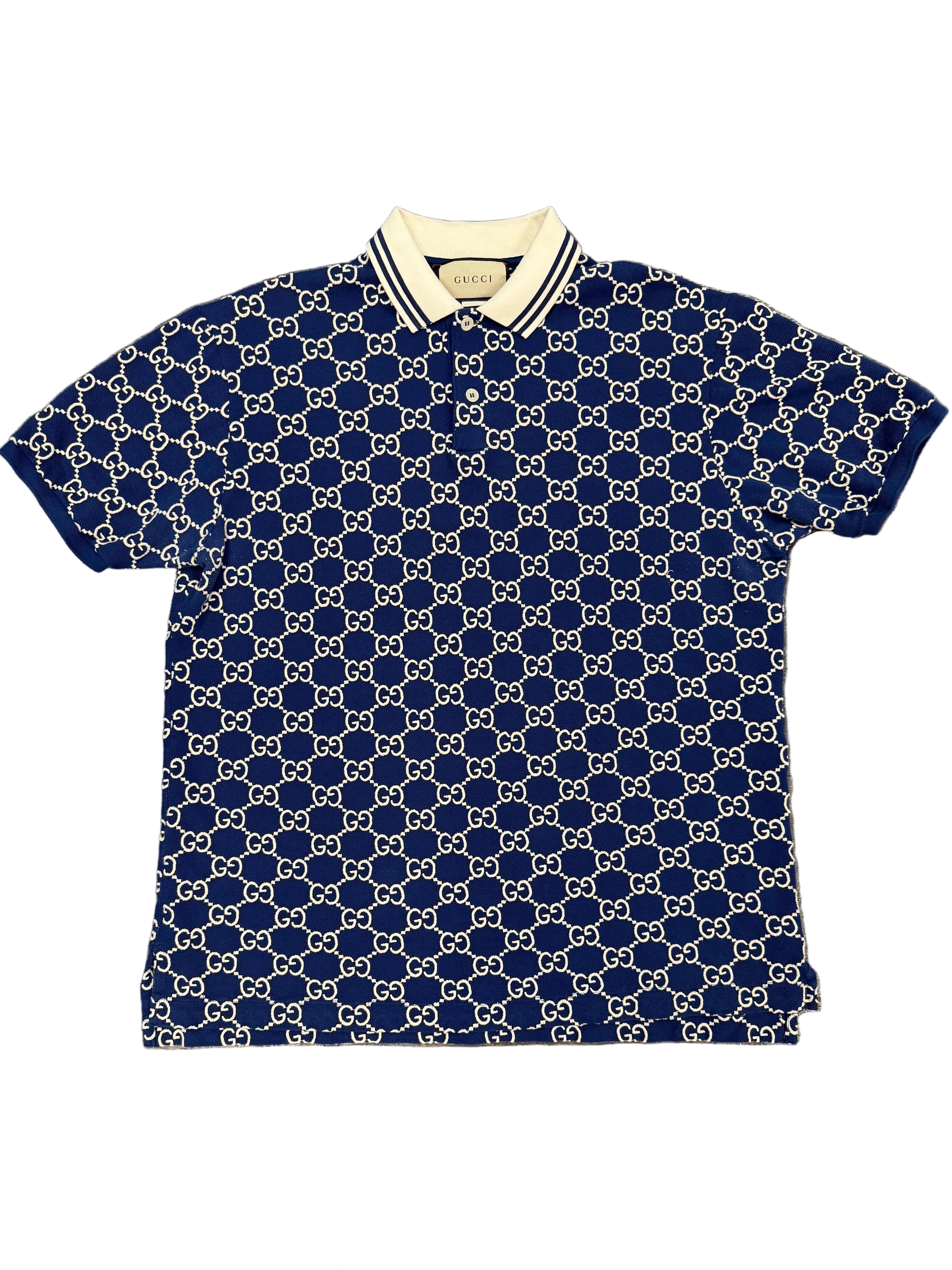 GUCCI INTERLOCK STITCH POLO (XL)
