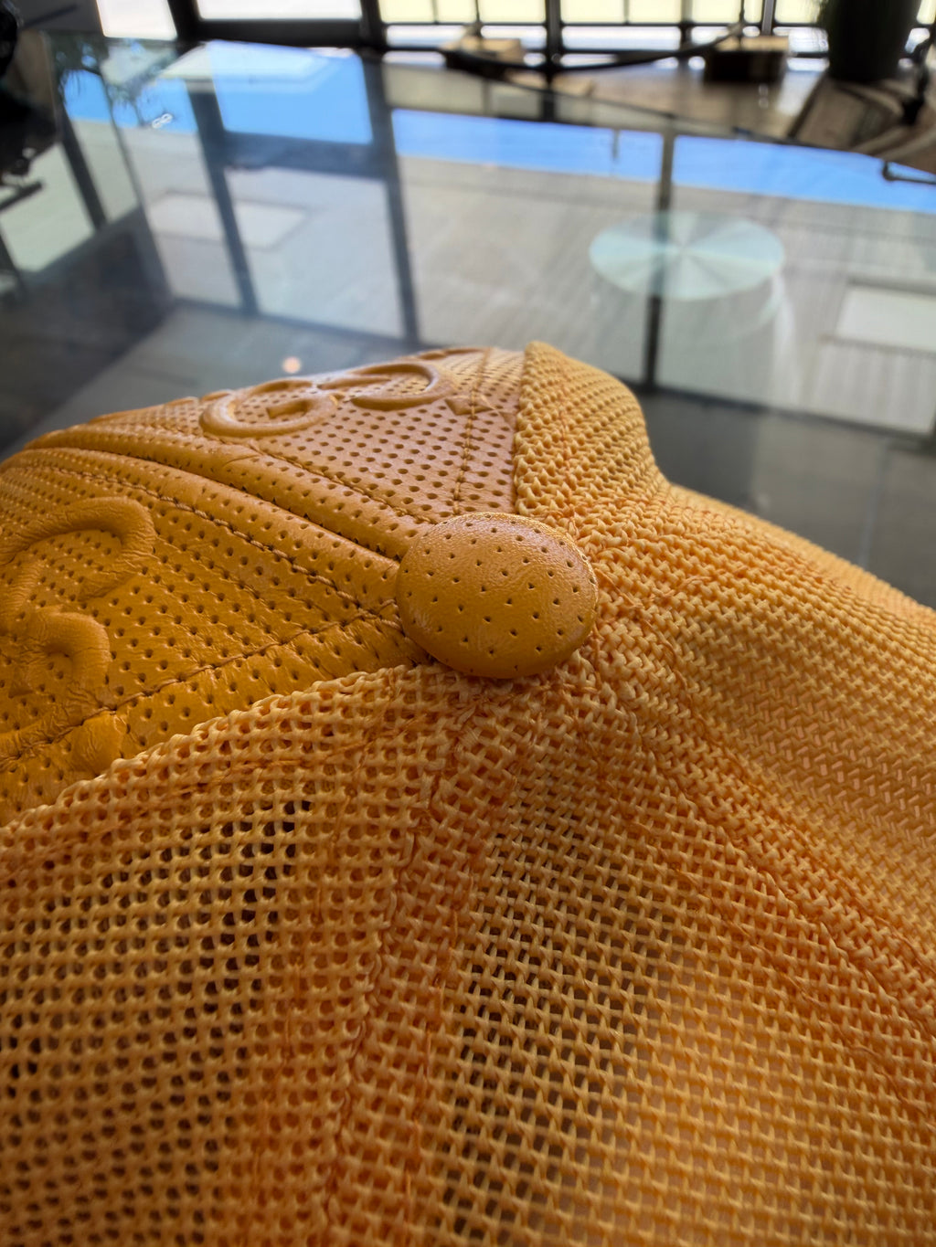 GUCCI YELLOW LEATHER TRUCKER