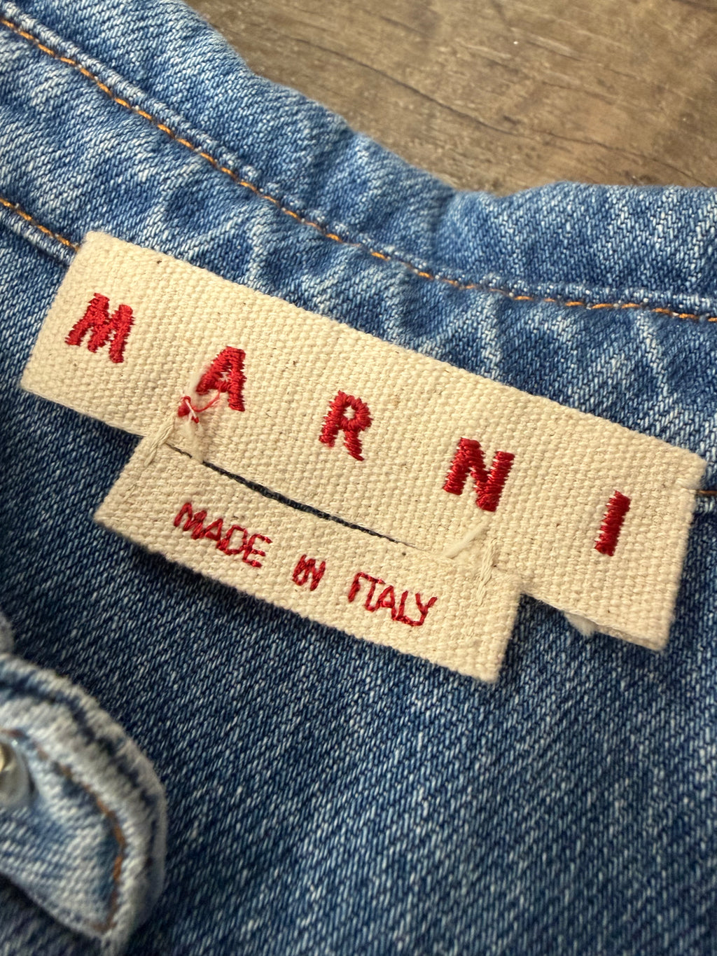 MARNI MOHAIR FLOWERS DENIM JACKET (XL)