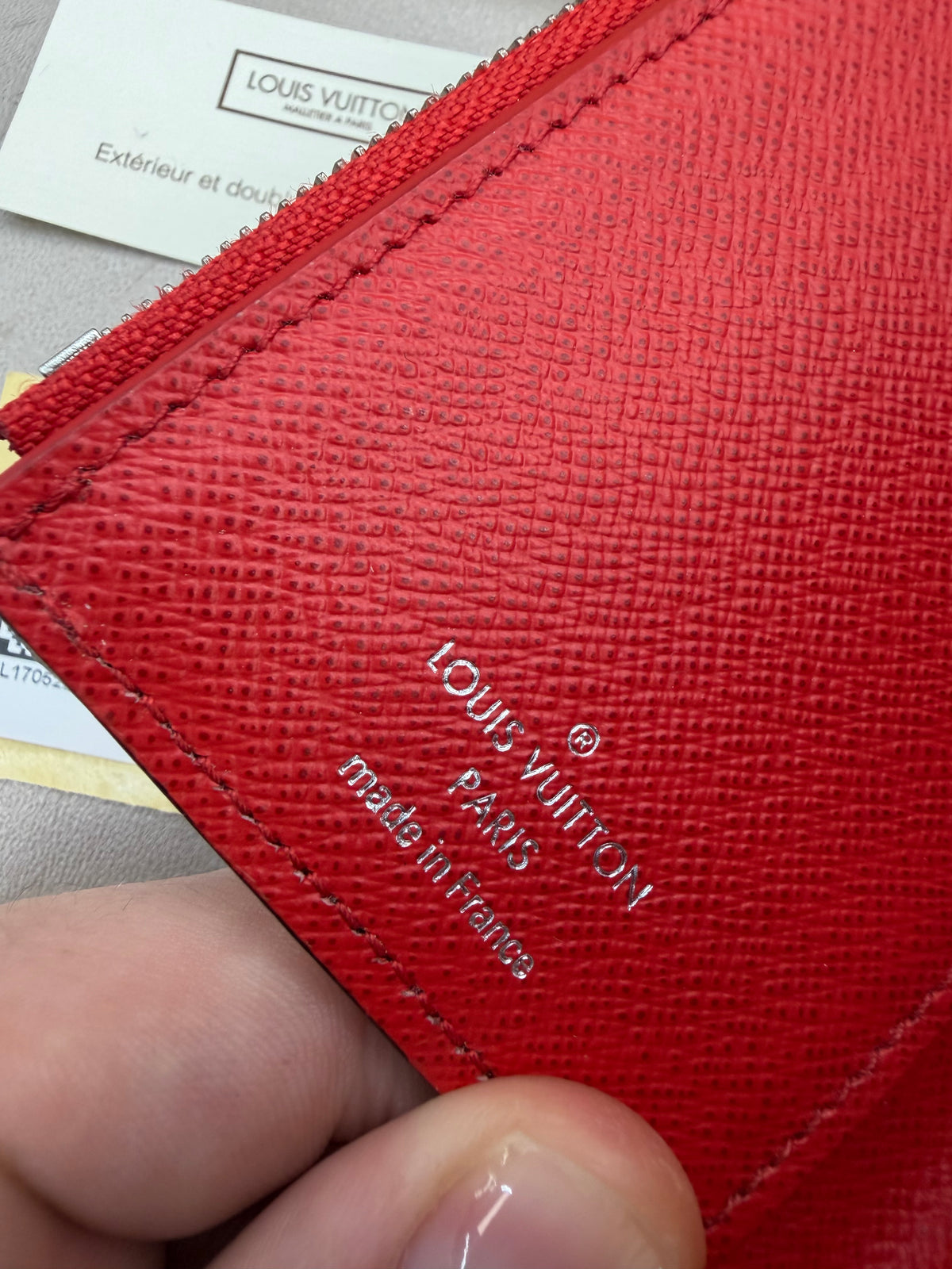 LOUIS VUITTON x SUPREME EPI LEATHER CHAIN WALLET