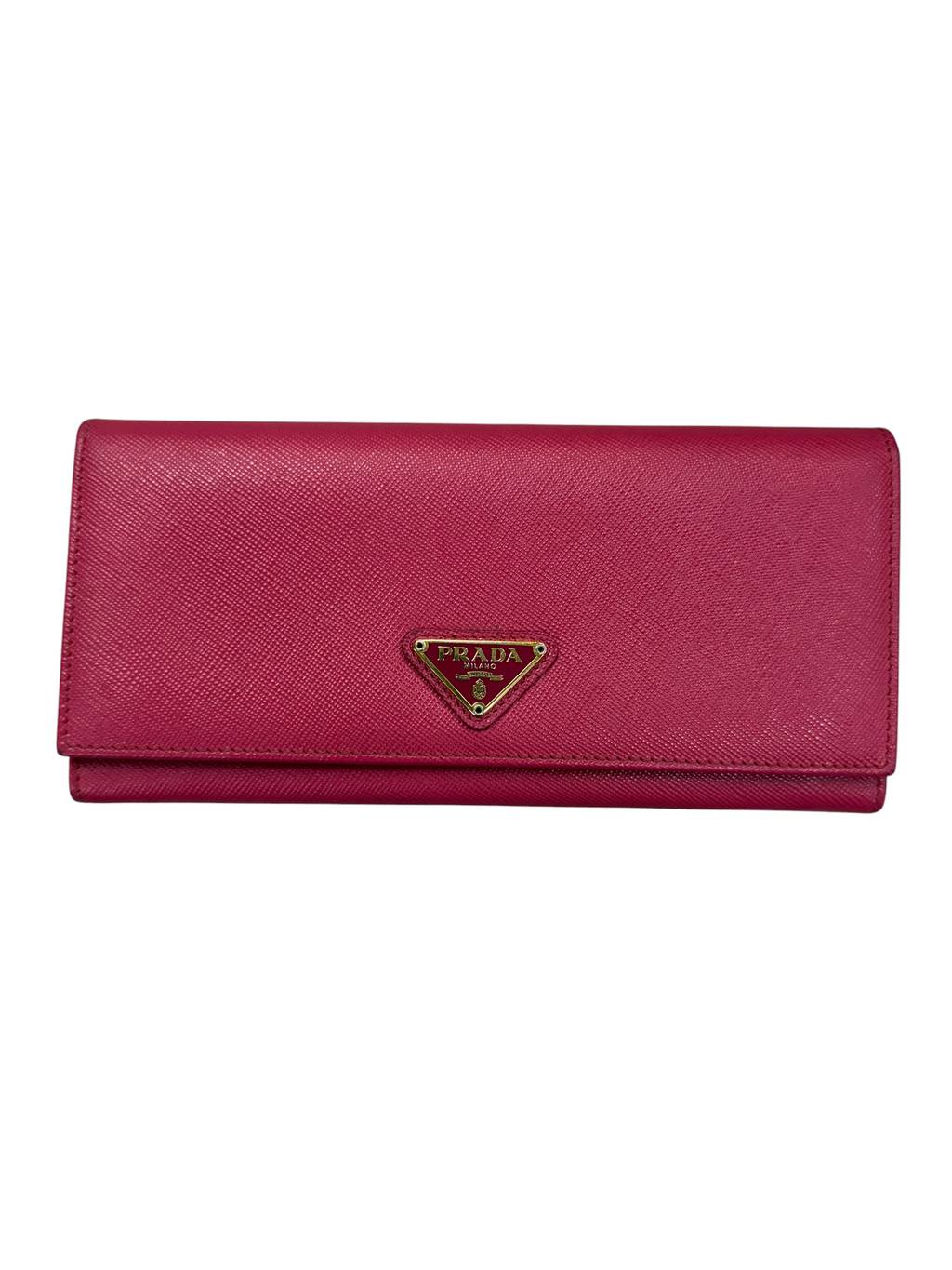 PRADA SAFFIANO LEATHER VIBRANT PINK WALLET