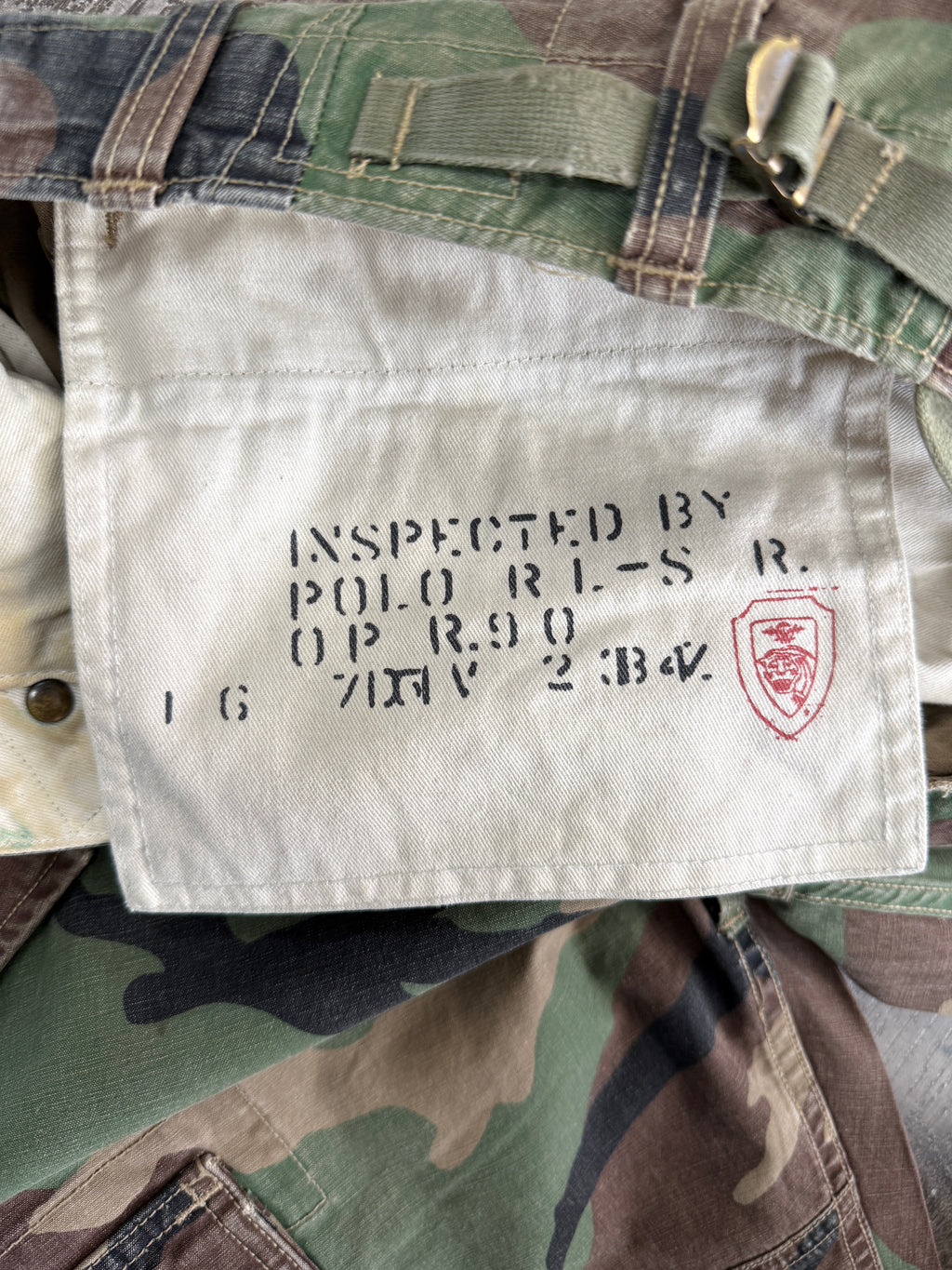 POLO WOODLAND CAMO MILITARY STYLE CARGO PANTS (32)