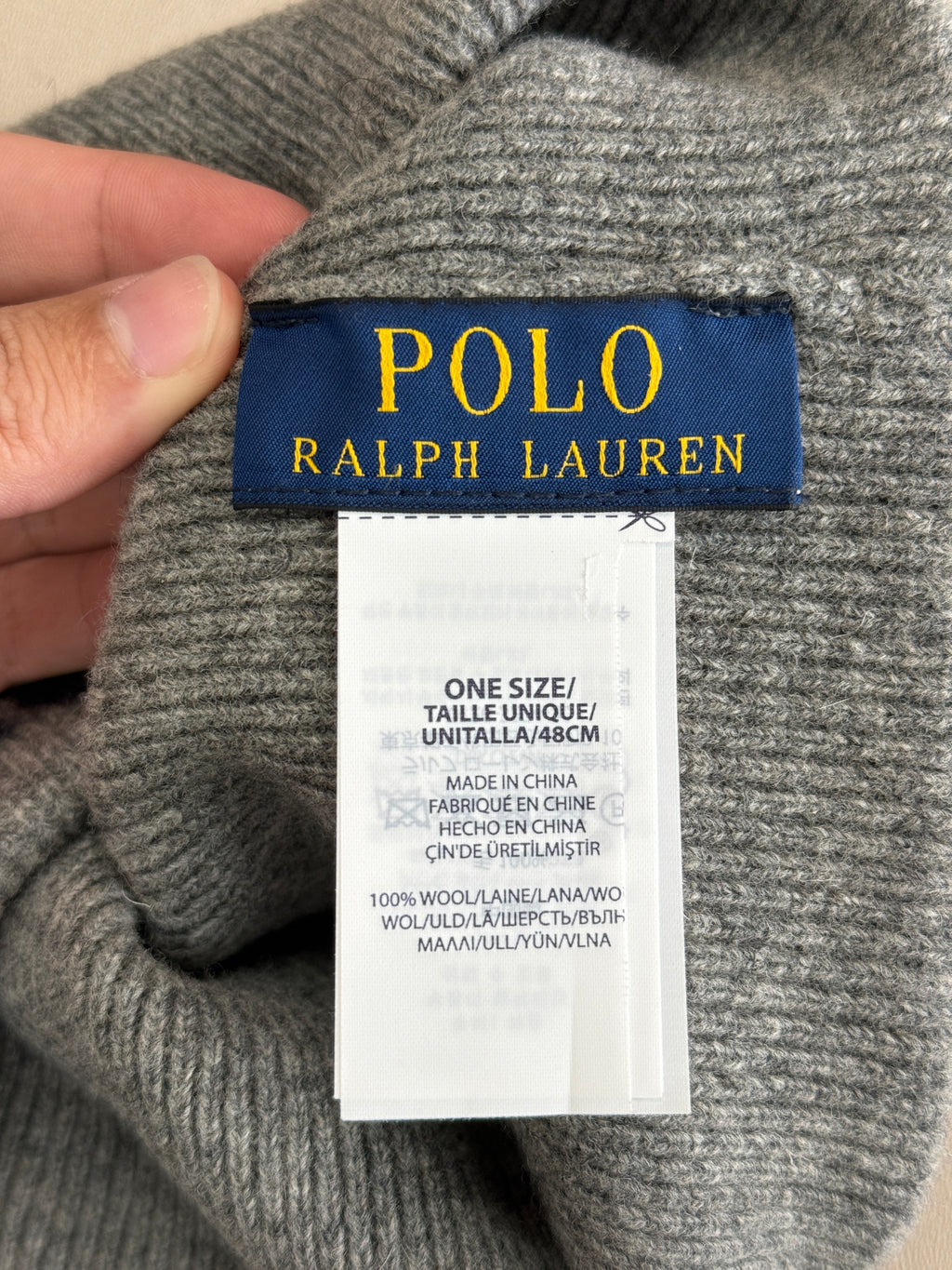 POLO RALPH LAUREN GREY BEANIE