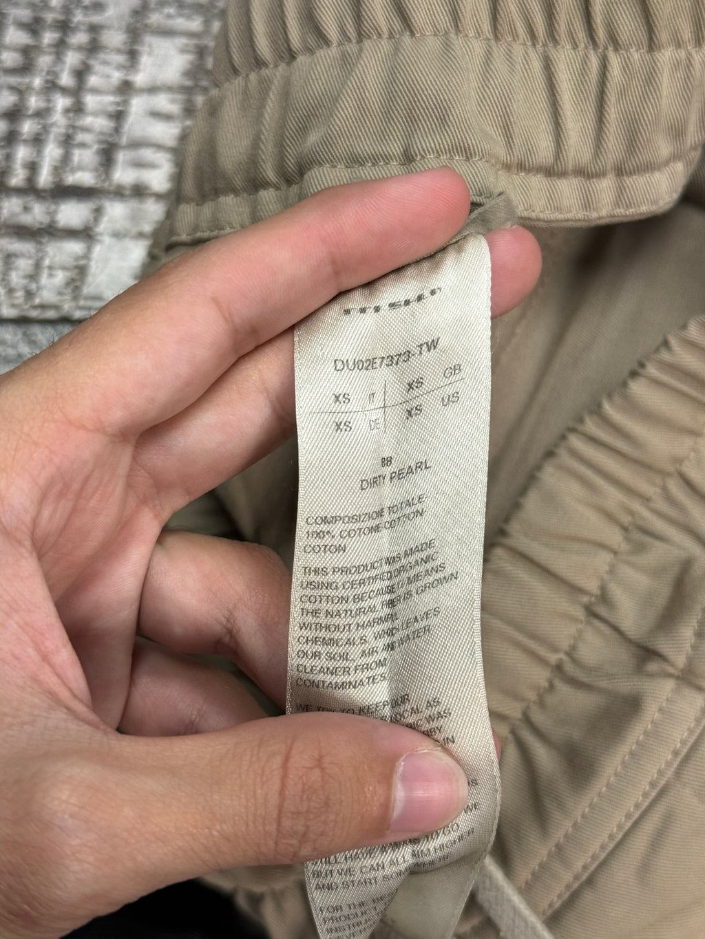 RICK OWENS CREATCH SHORTS DIRTY PEARL (XS)
