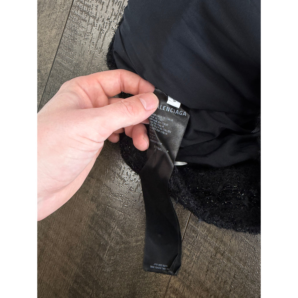BALENCIAGA TWEED FW22 FLARE TEXTURED