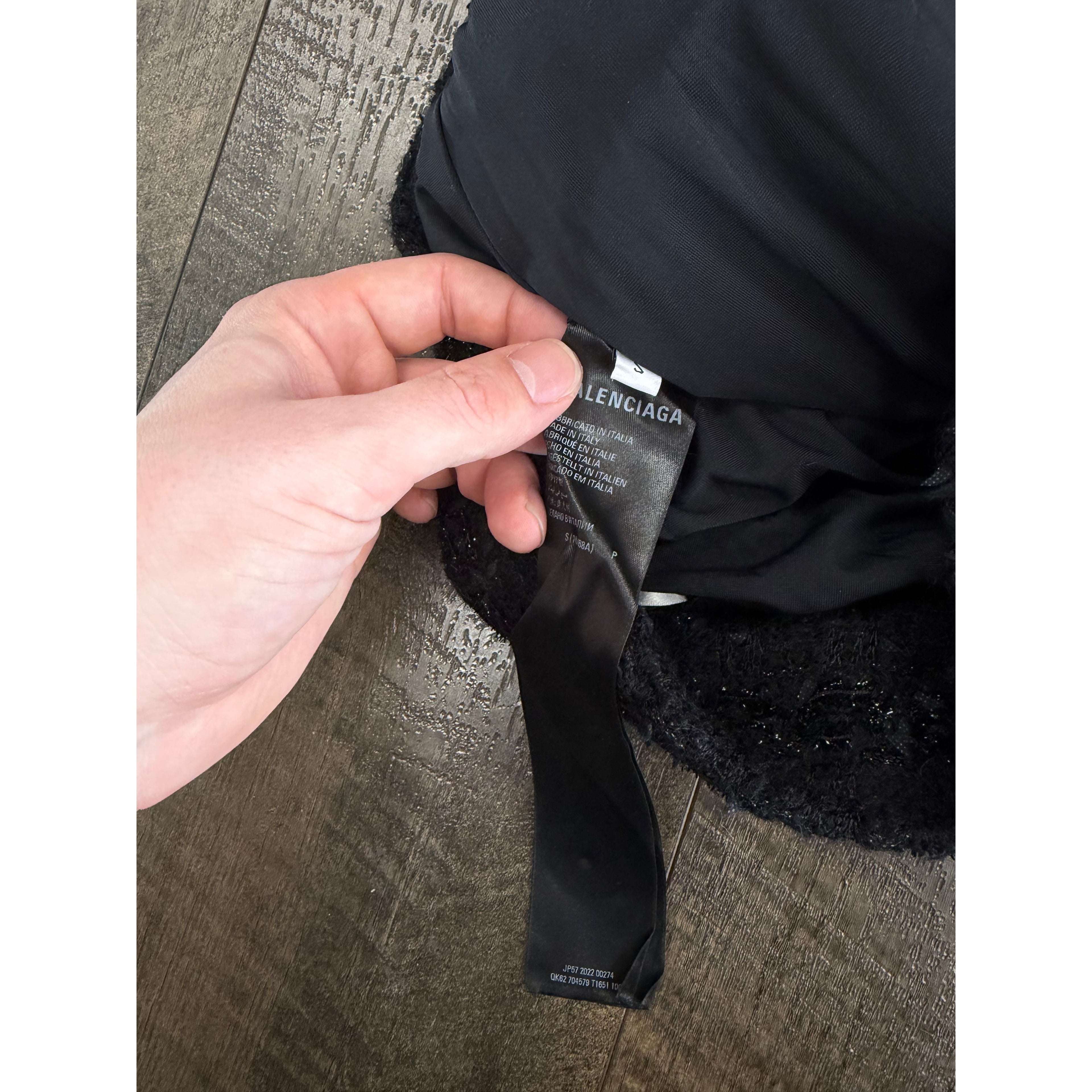 BALENCIAGA TWEED FW22 FLARE TEXTURED