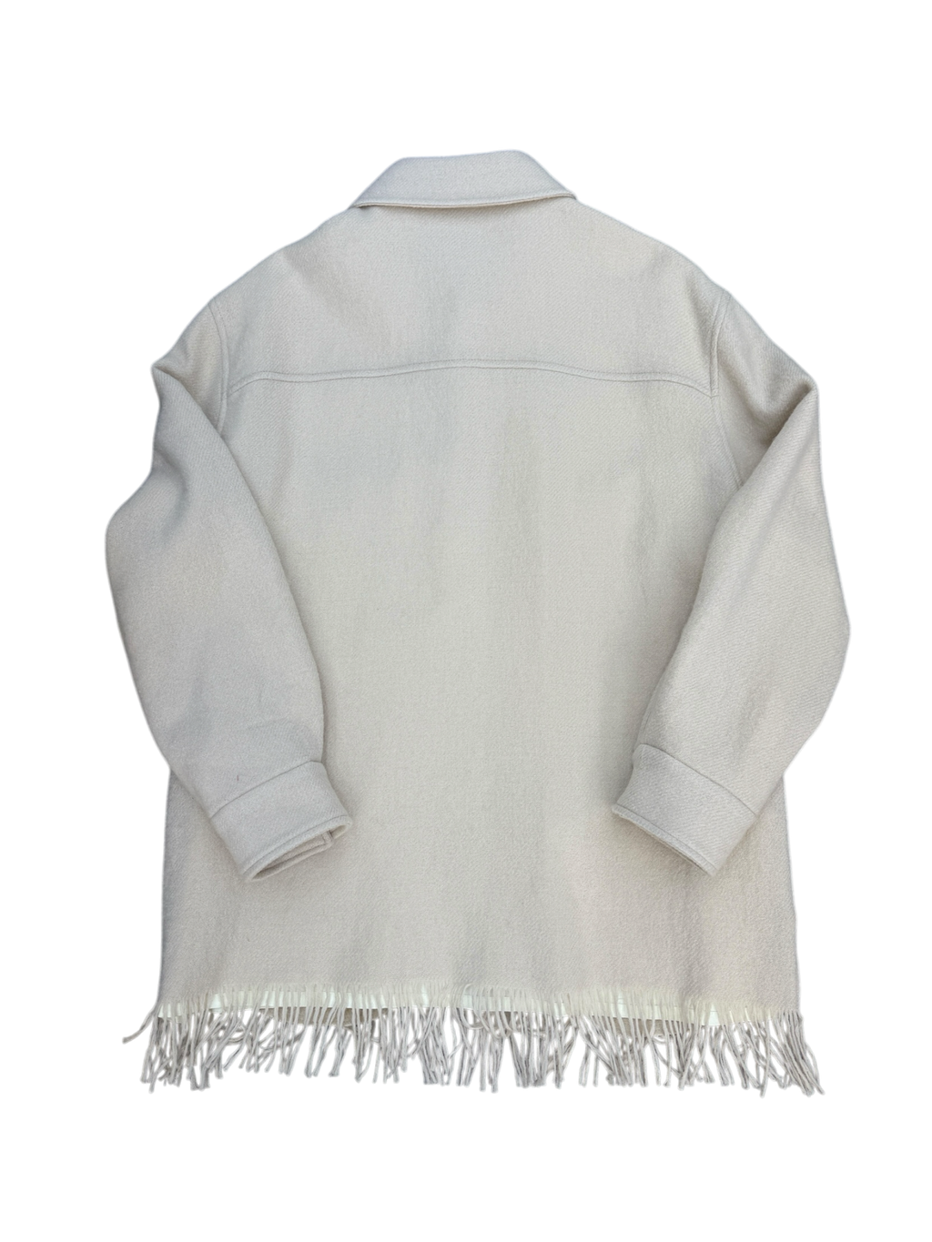AMIRI FRINGE HEM WOOL OVERSHIRT (S)