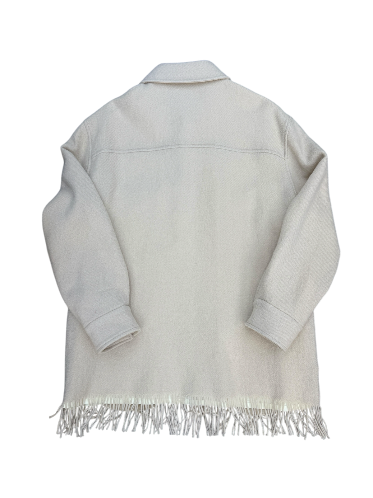 AMIRI FRINGE HEM WOOL OVERSHIRT (S)