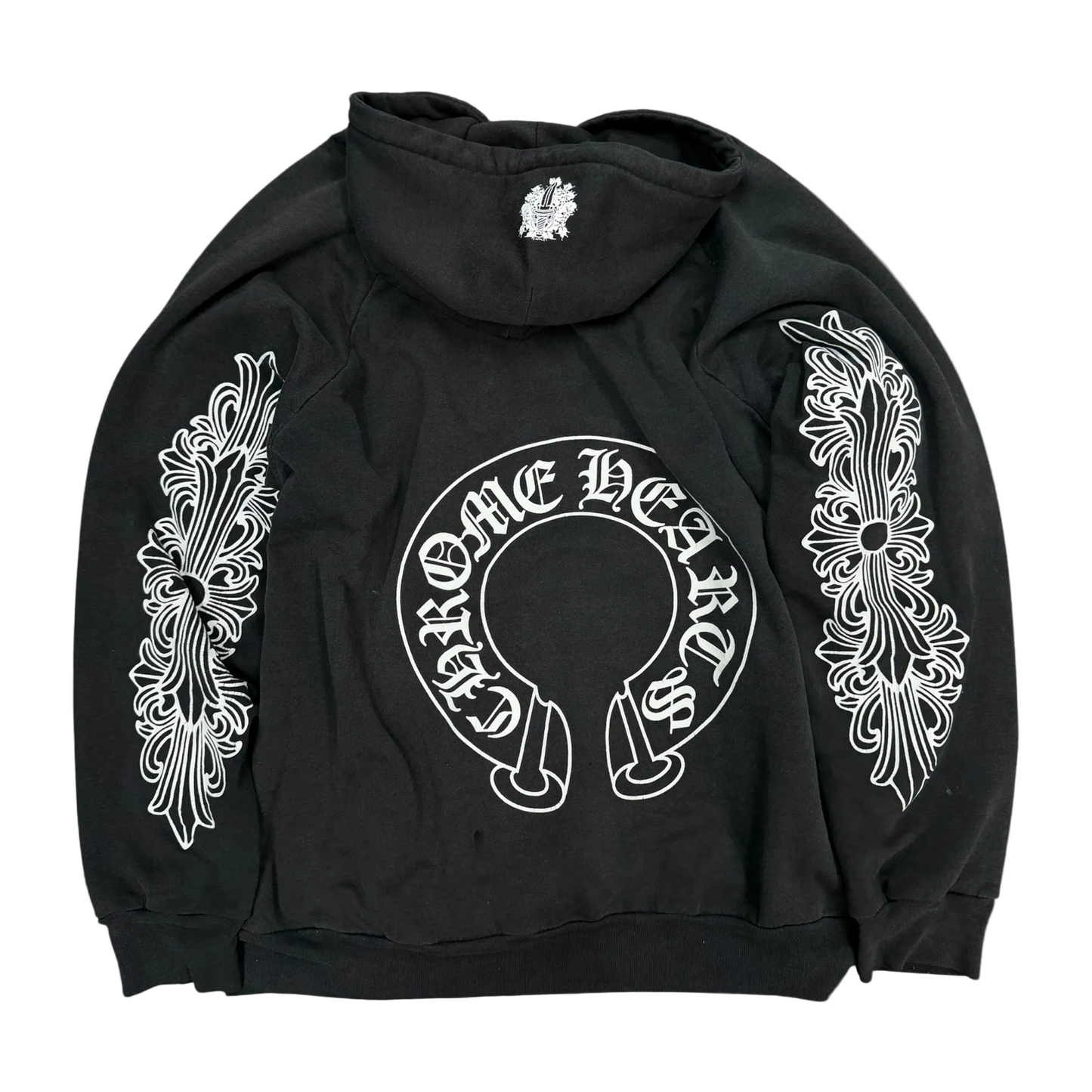 CHROME HEARTS VINTAGE THERMAL DAGGER ZIP HOODIE (XL)
