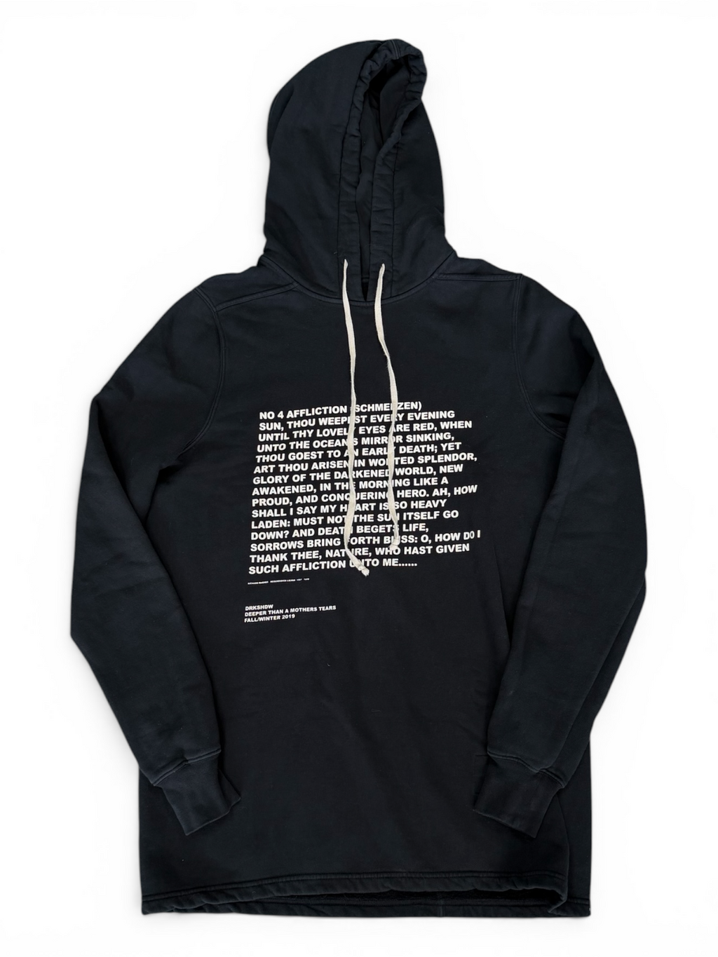 RICK OWENS DRKSHDW AFFLICTION HOODIE (M)