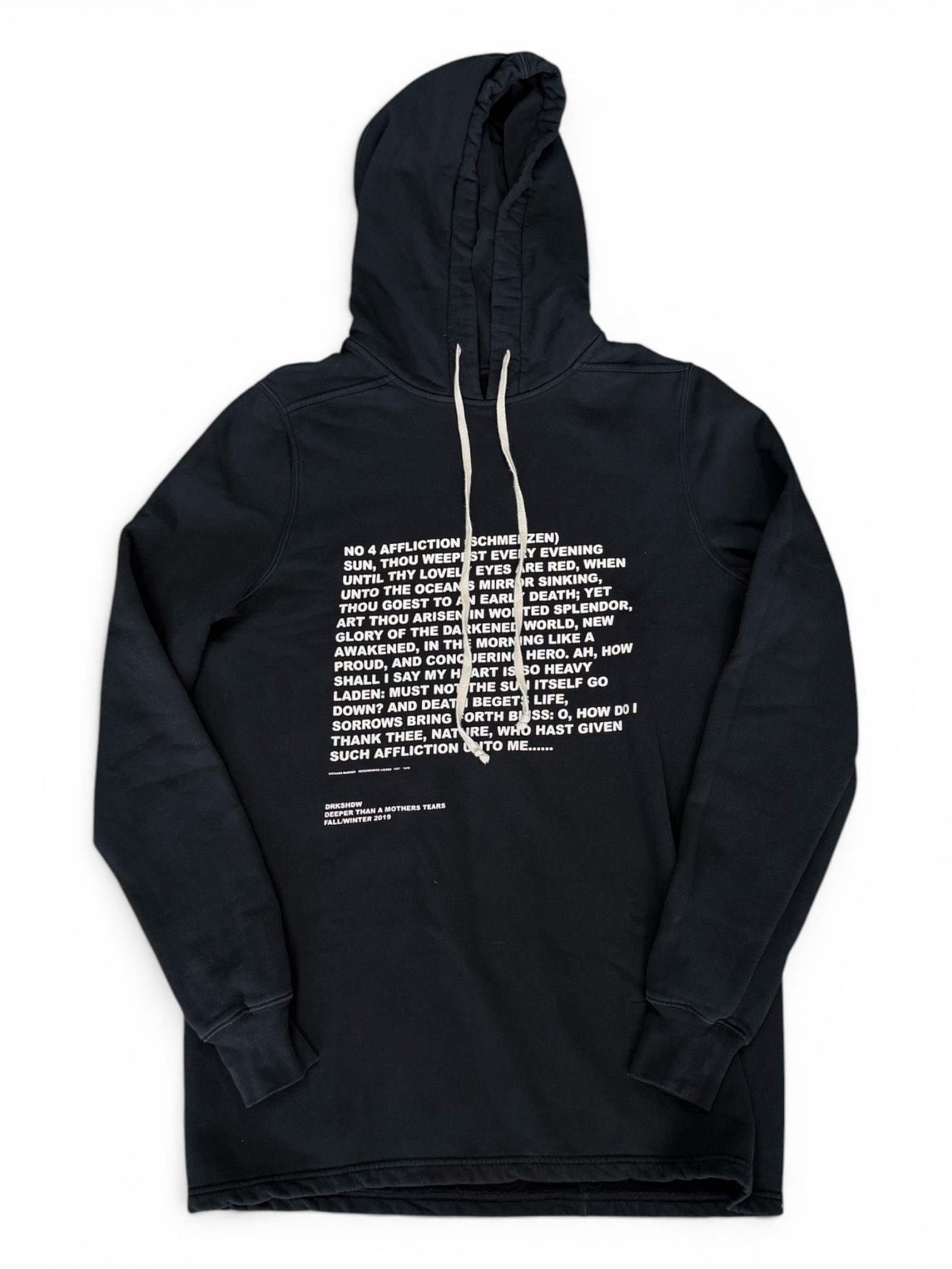 RICK OWENS DRKSHDW AFFLICTION HOODIE (M)