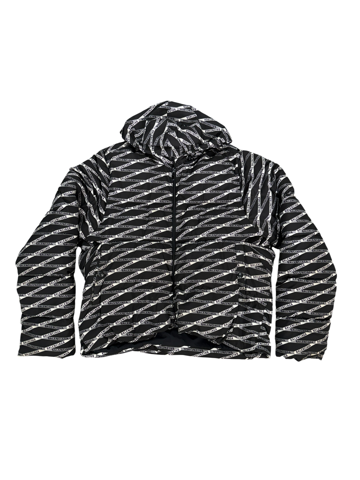 BALENCIAGA LOGO C SHAPE PUFFER JACKET (M)
