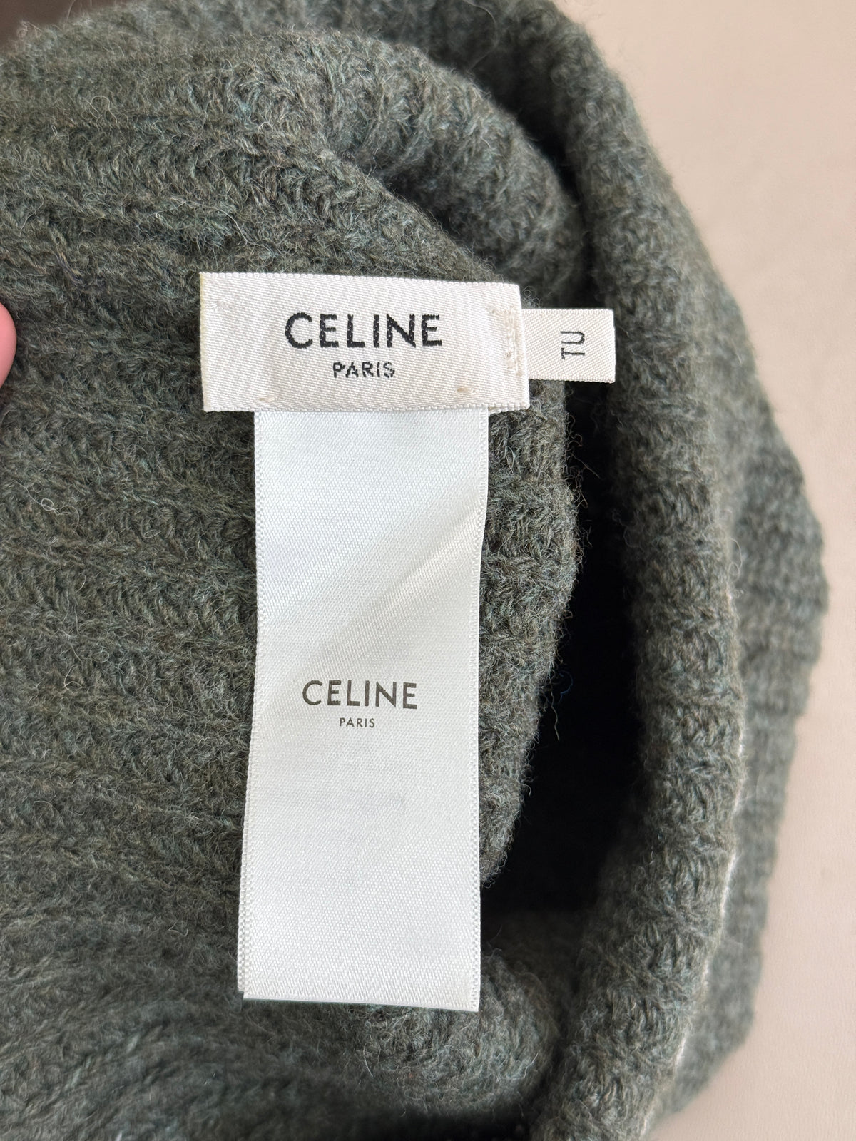 CELINE GREEN BEANIE