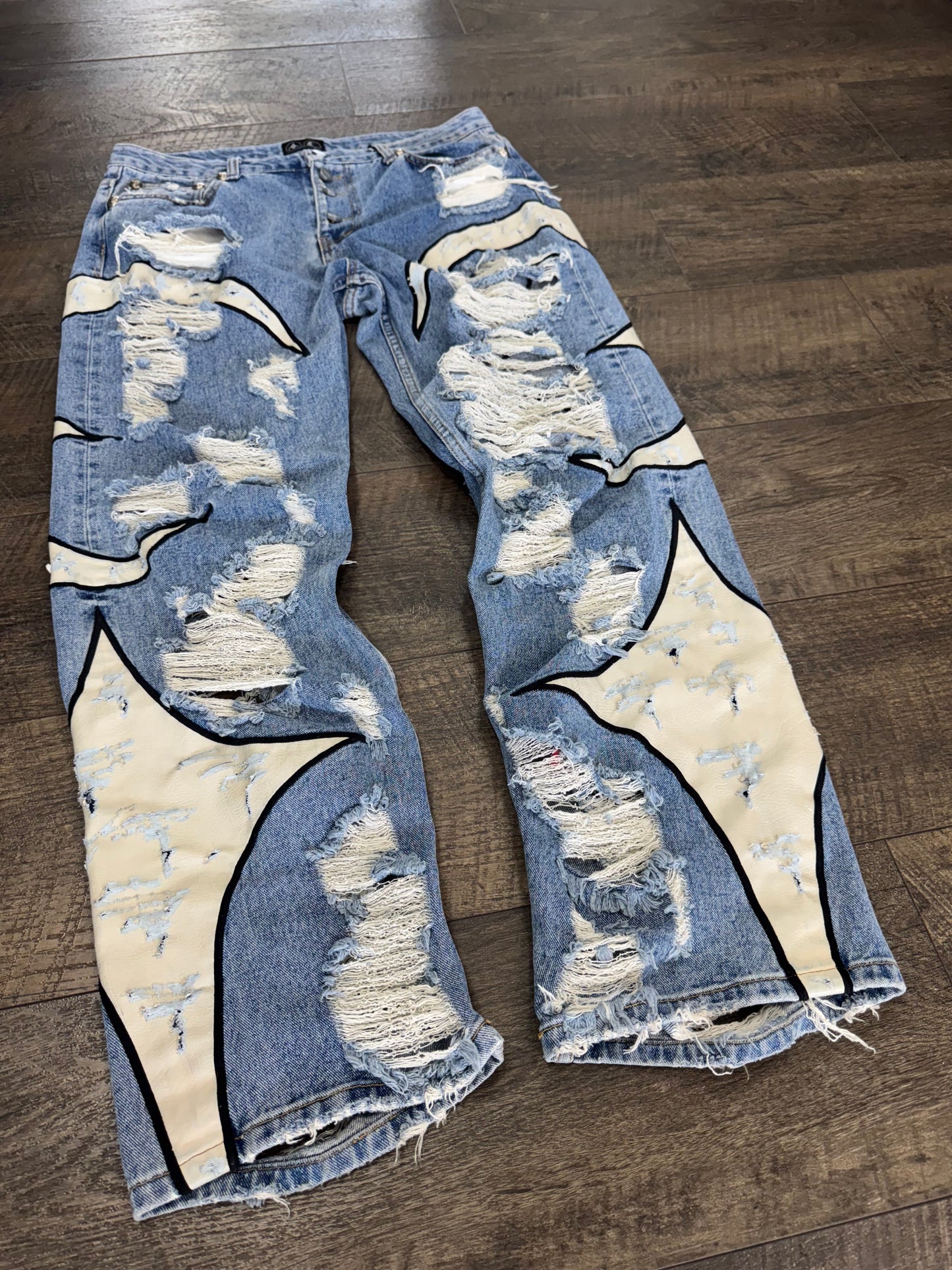 THUG CLUB LEATHER WASHING DENIM (3)