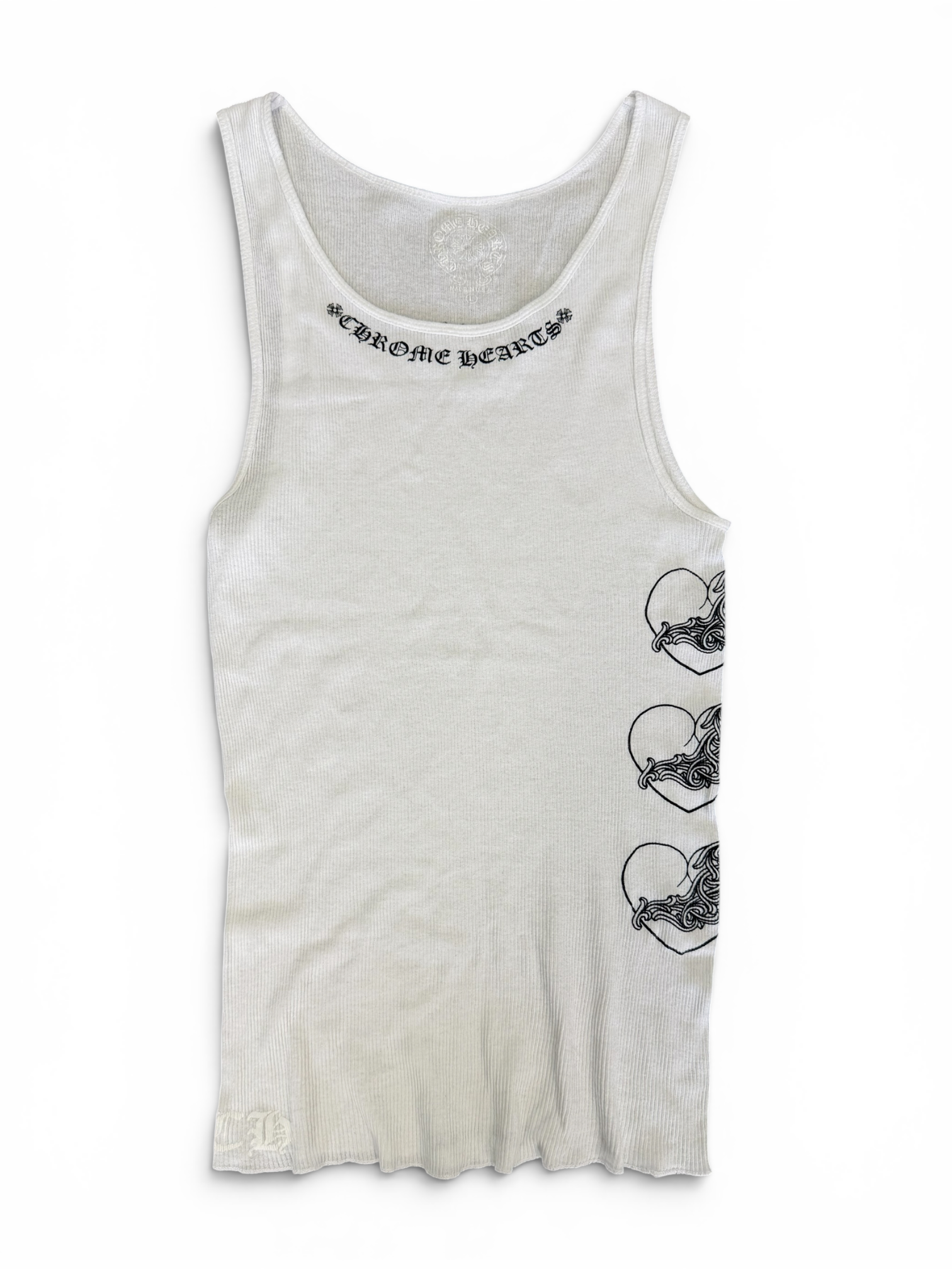 CHROME HEARTS ‘LOVE YOU’ RIB TANK TOP (L)