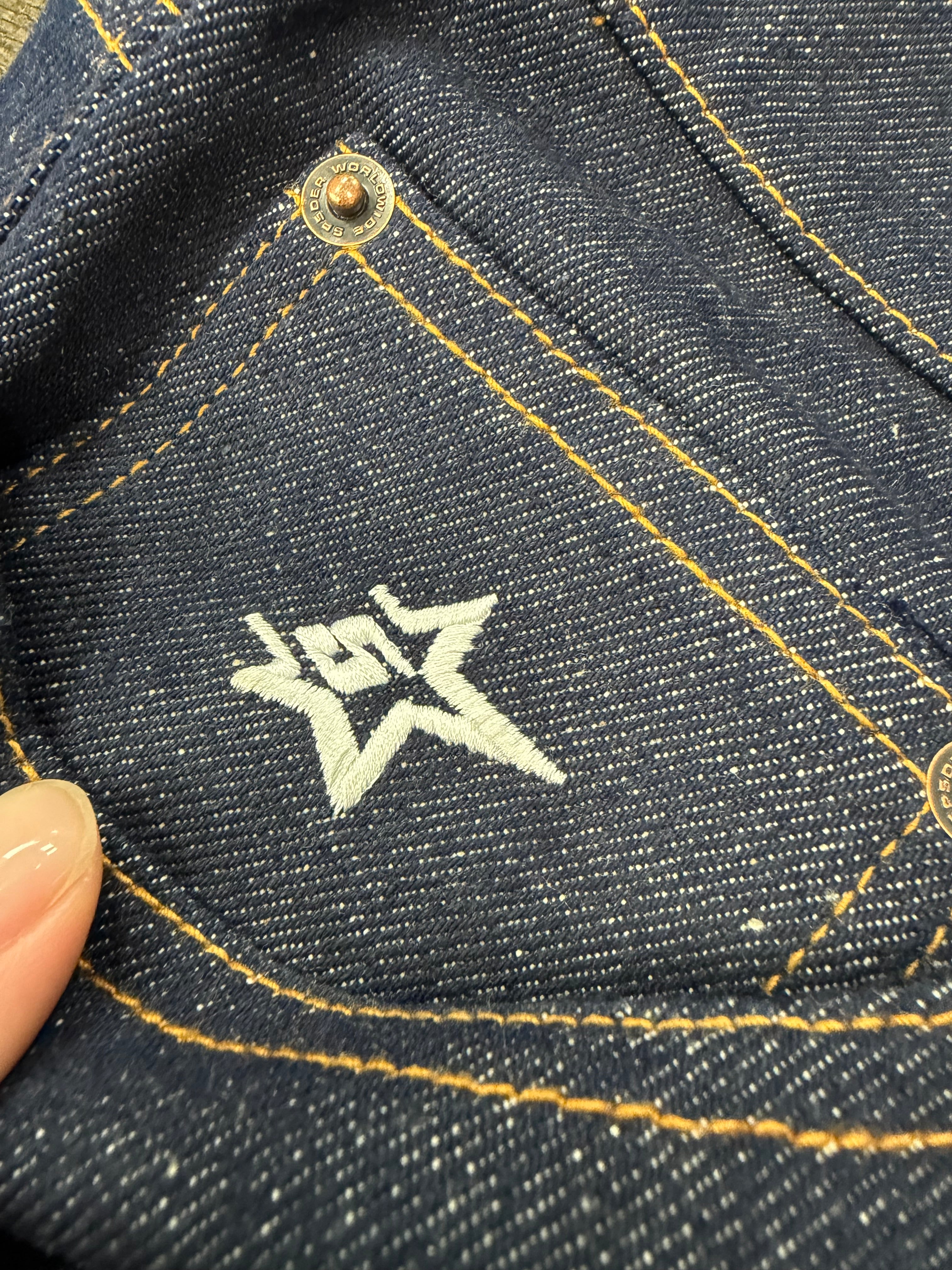 SP5DER DENIM BAGGY SHORTS INDIGO (32)
