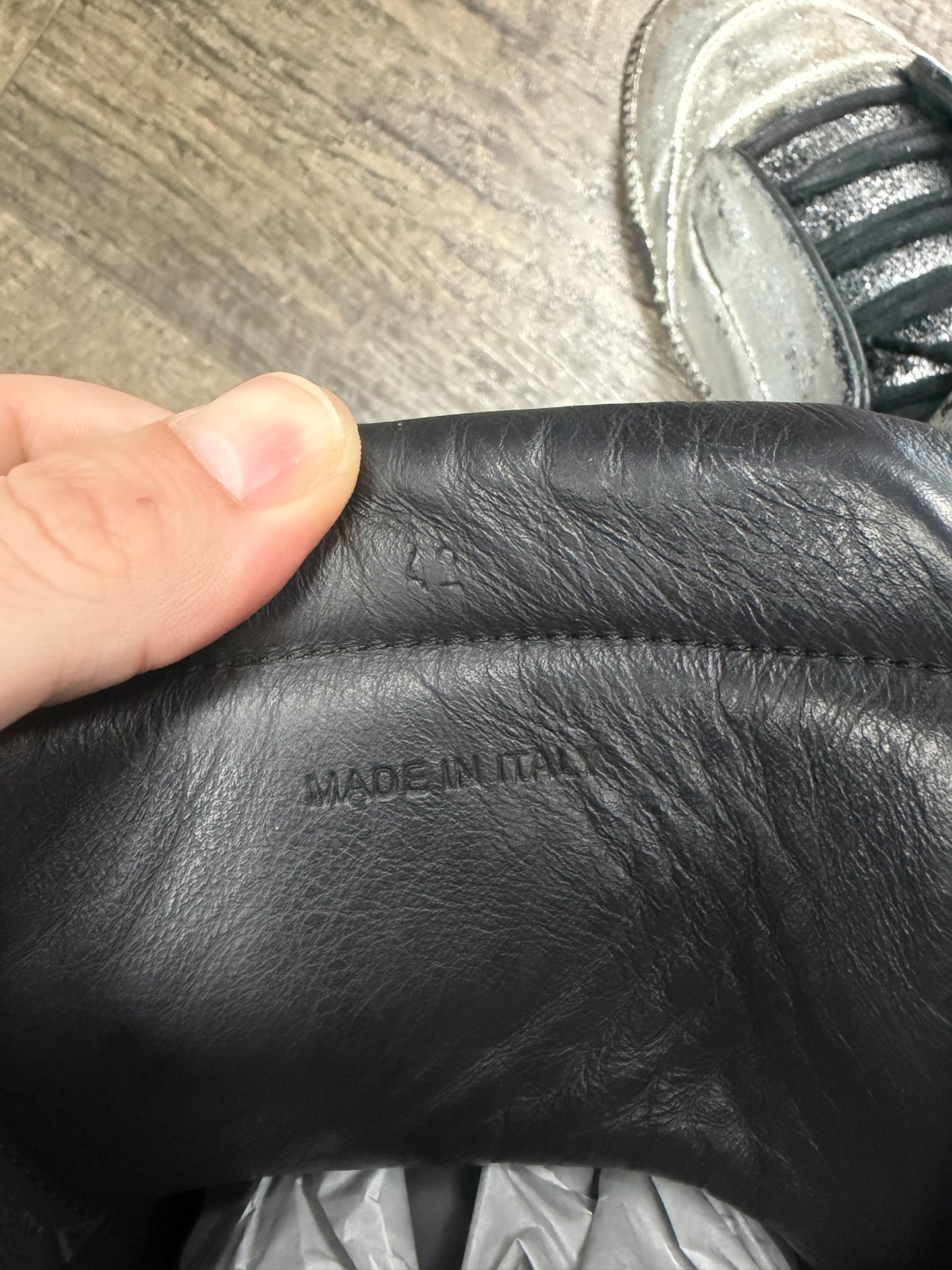 MAISON MARGIELA FUTURE HIGH GLITTER SILVER SNEAKER (42)