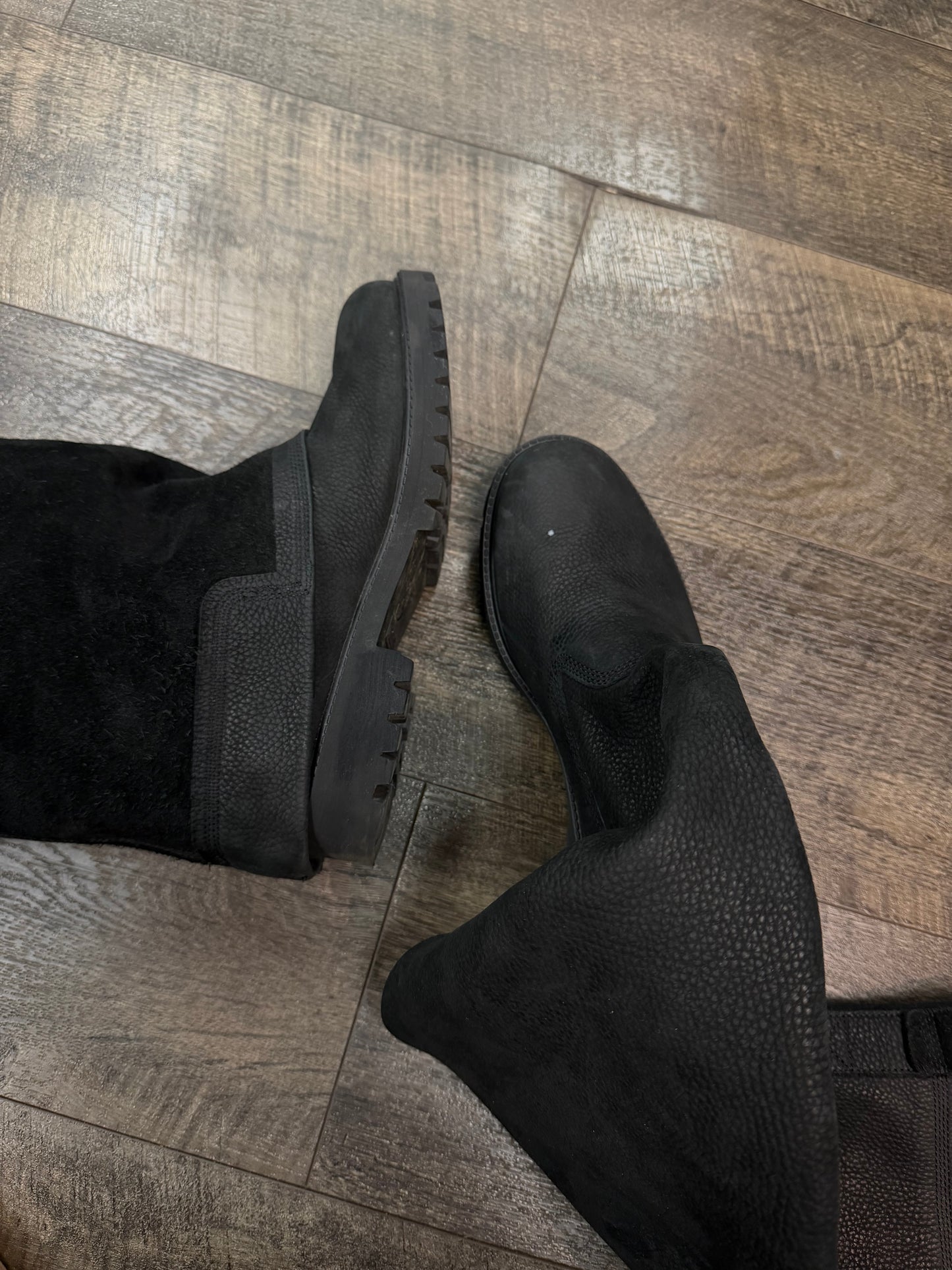 TELFAR X TIMBERLAND BLACK PULL UP BOOT (9)