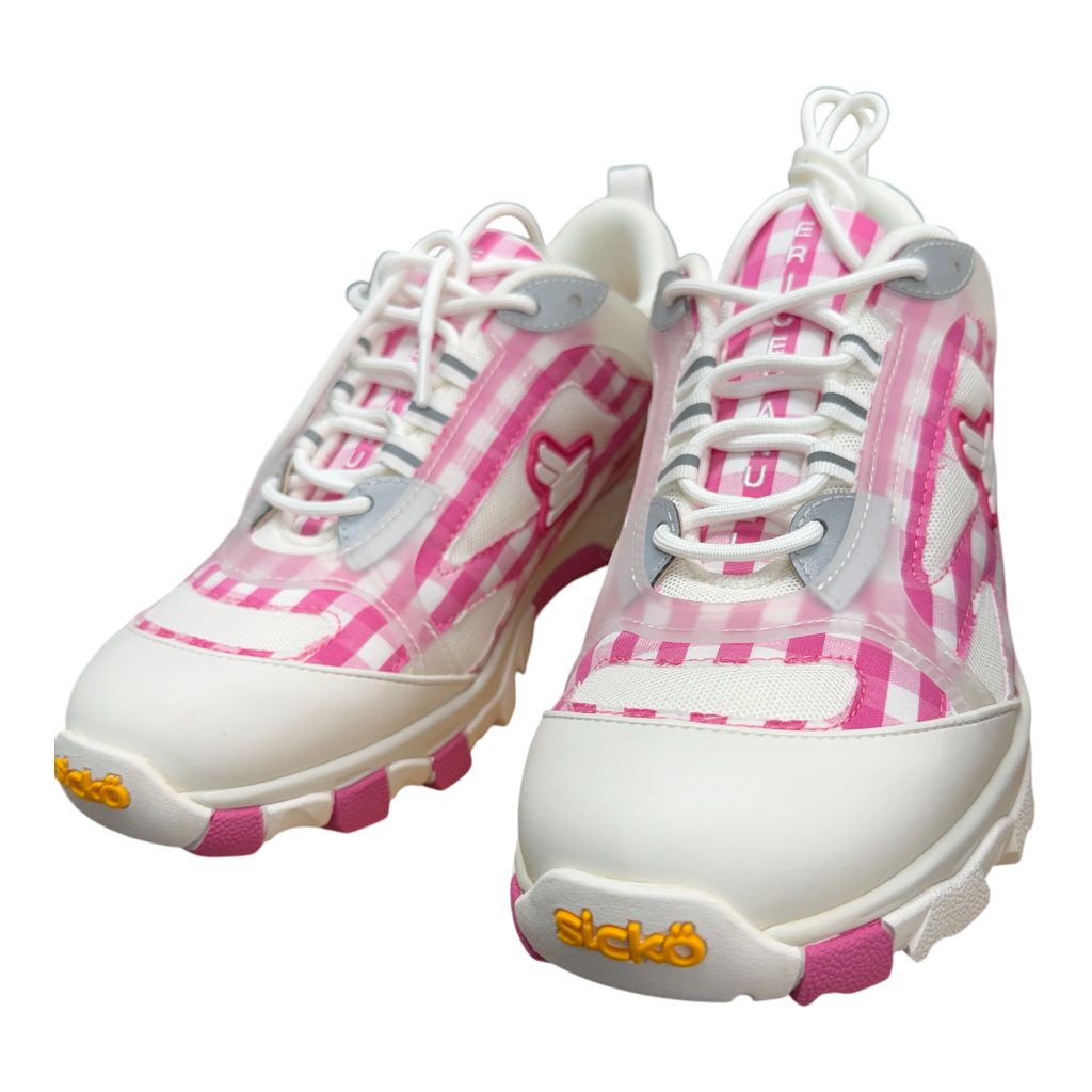 SICKÖ X ERIC EMANUEL PINK WHITE PLAID SNEAKERS