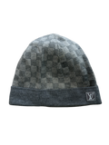 LOUIS VUITTON GREY CHECKERED BEANIE