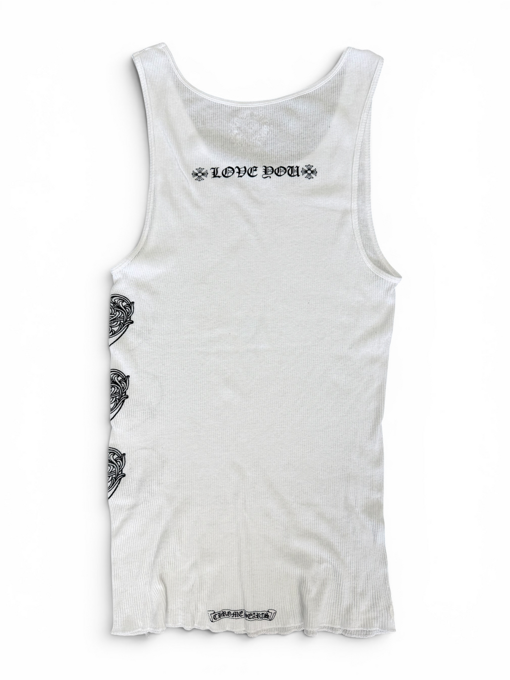 CHROME HEARTS ‘LOVE YOU’ RIB TANK TOP (L)