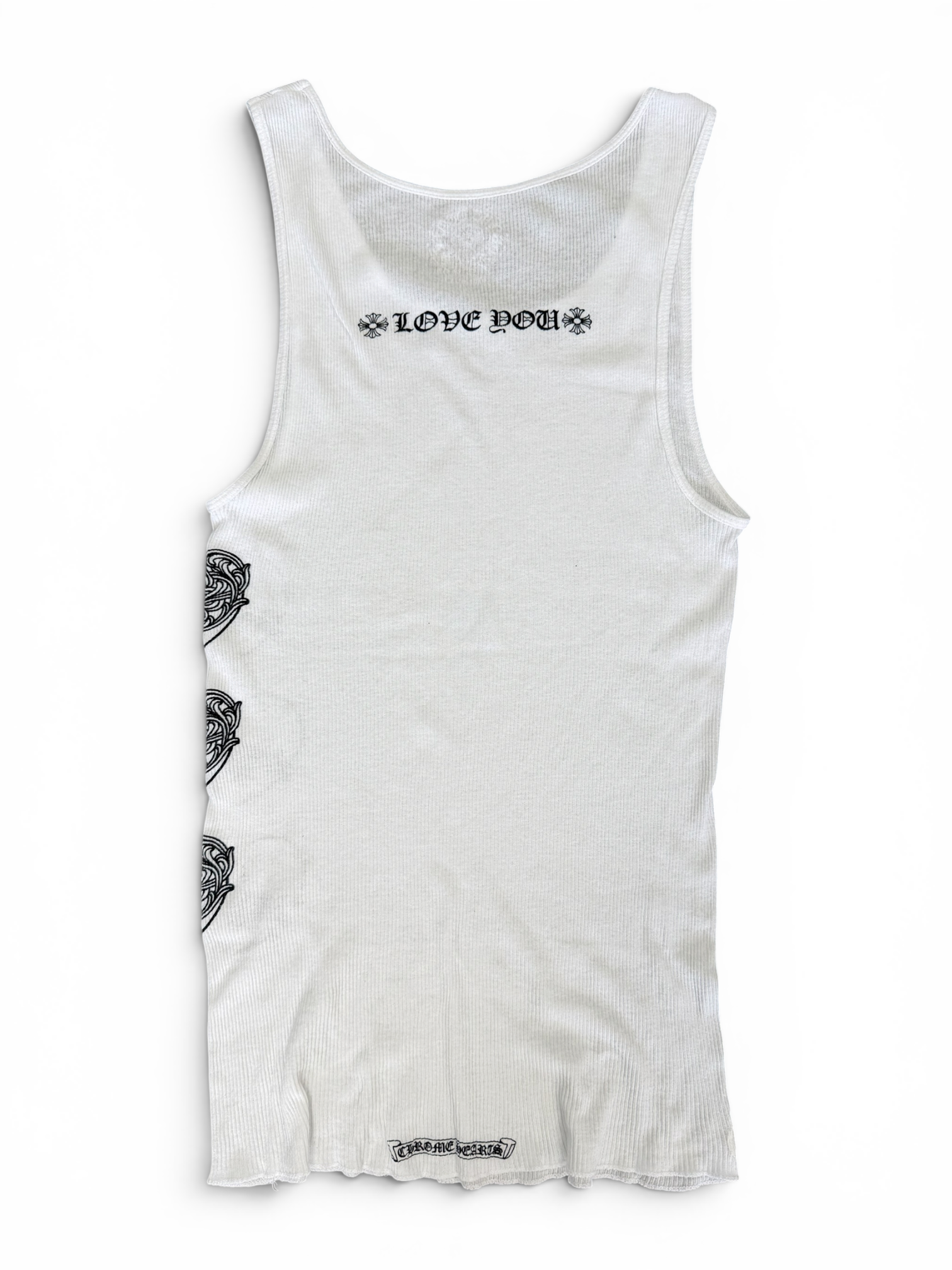 CHROME HEARTS ‘LOVE YOU’ RIB TANK TOP (L)