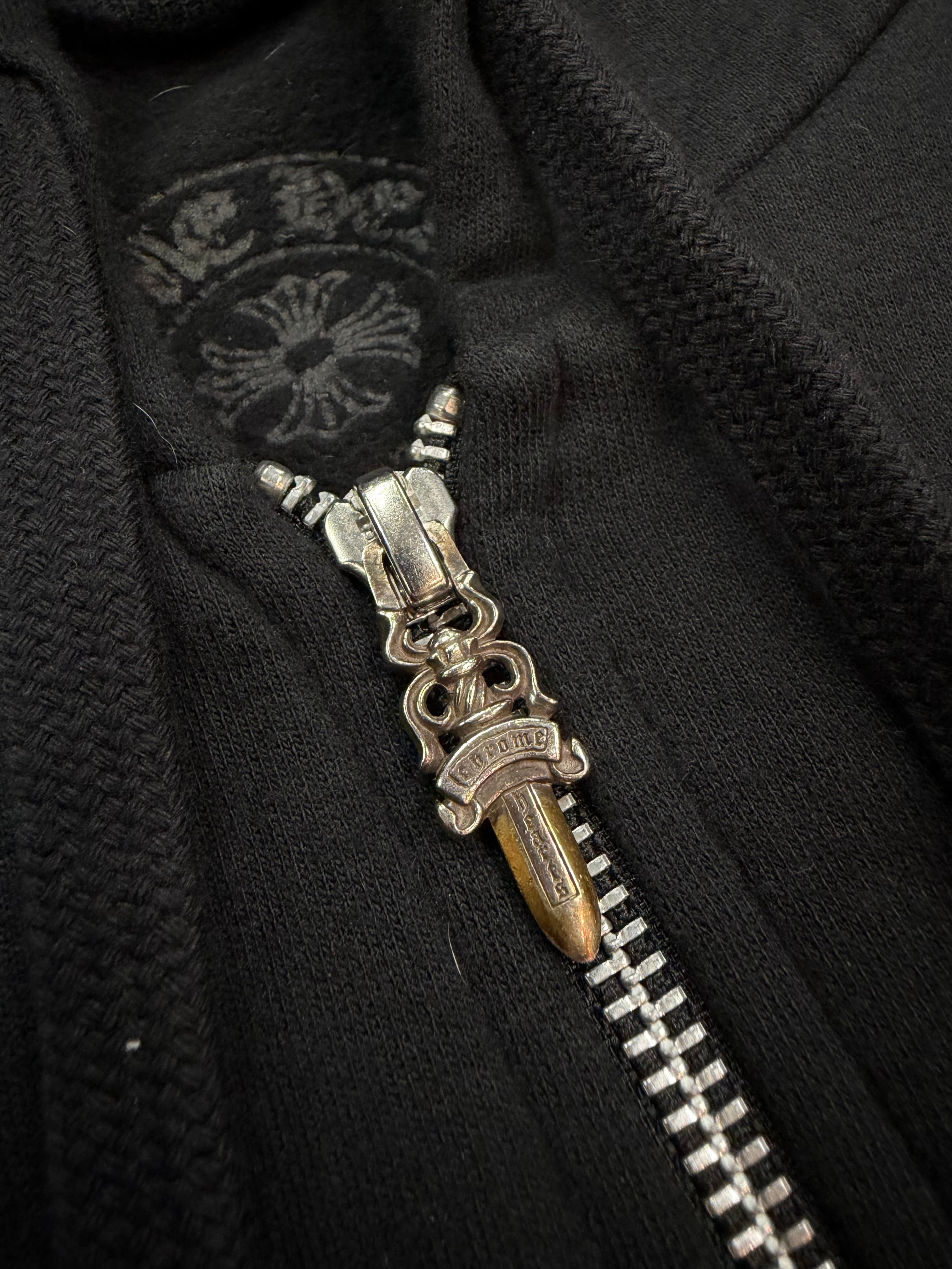 CHROME HEARTS MULTICOLOR HORSESHOE DAGGER ZIP HOODIE (S)