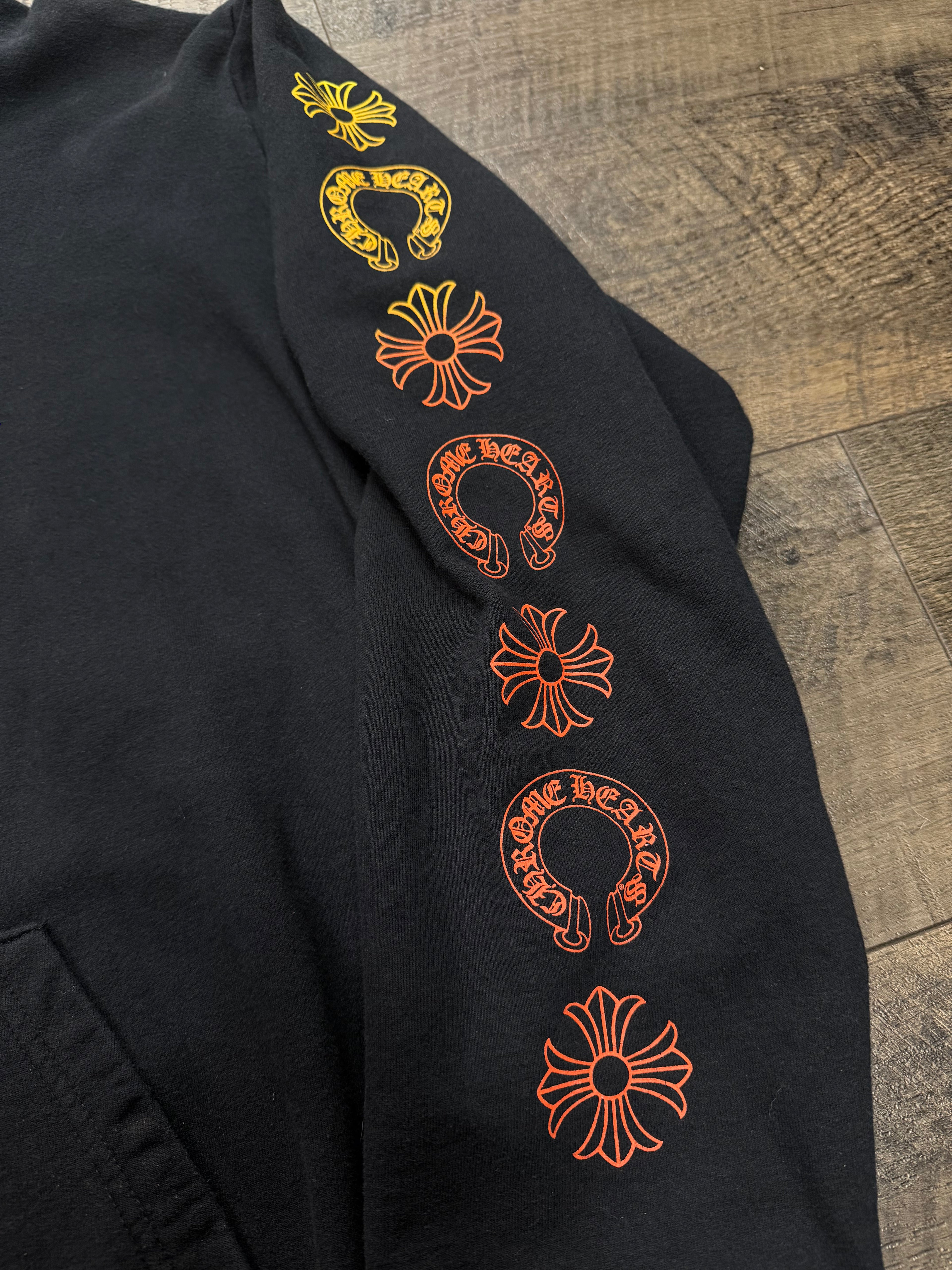 CHROME HEARTS GRADIENT SUNSET T BAR HOODIE (XXL)
