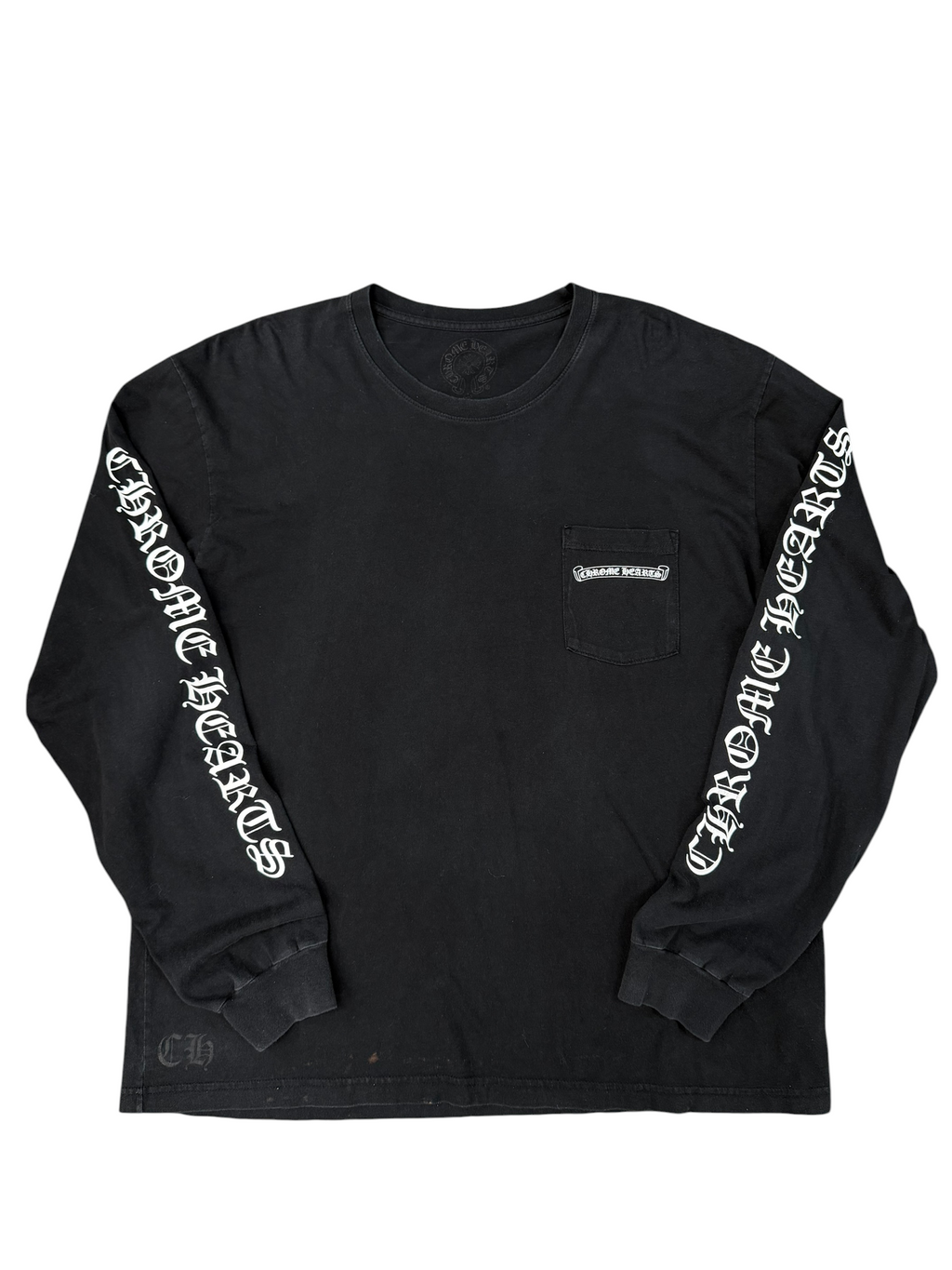 CHROME HEARTS SCROLL LOGO LONG SLEEVE TEE (XXL)