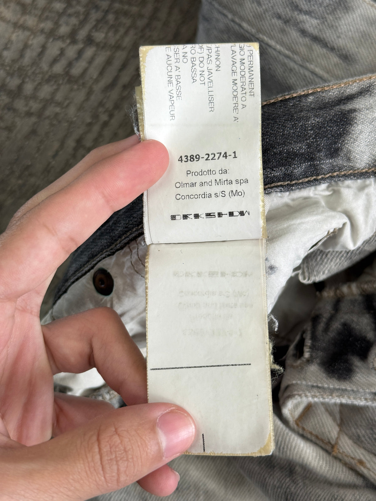 RICK OWENS DRKSHDW DETROIT “BATIK BLEACH” JEANS (29)