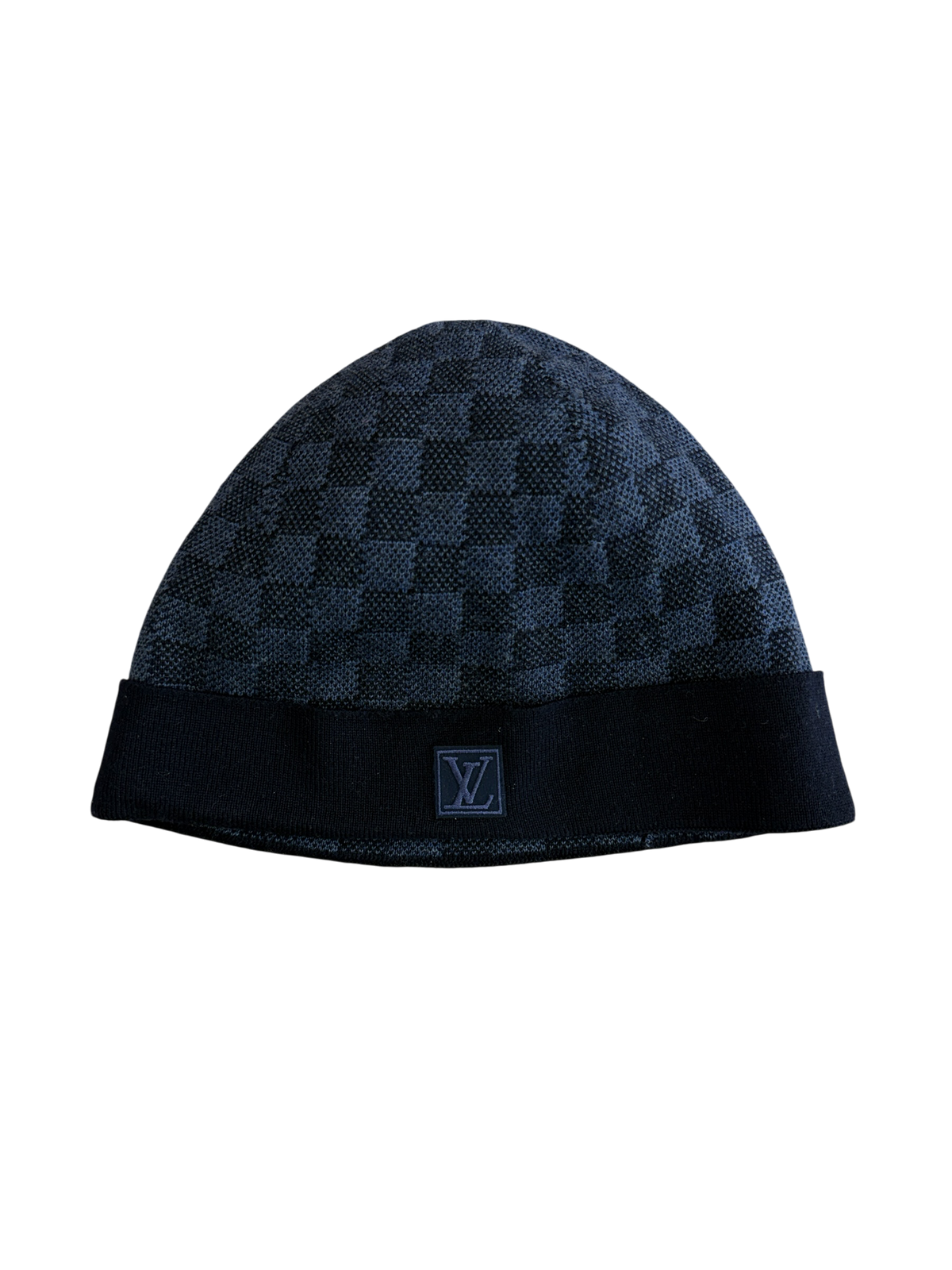 LOUIS VUITTON BLACK CHECKERED BEANIE