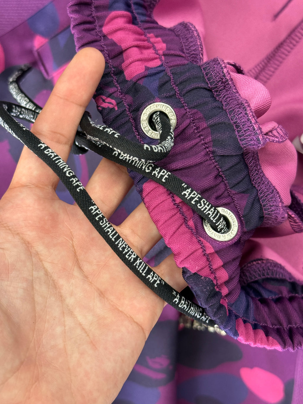 BAPE COLOR CAMO PURPLE SWEATPANTS (M)