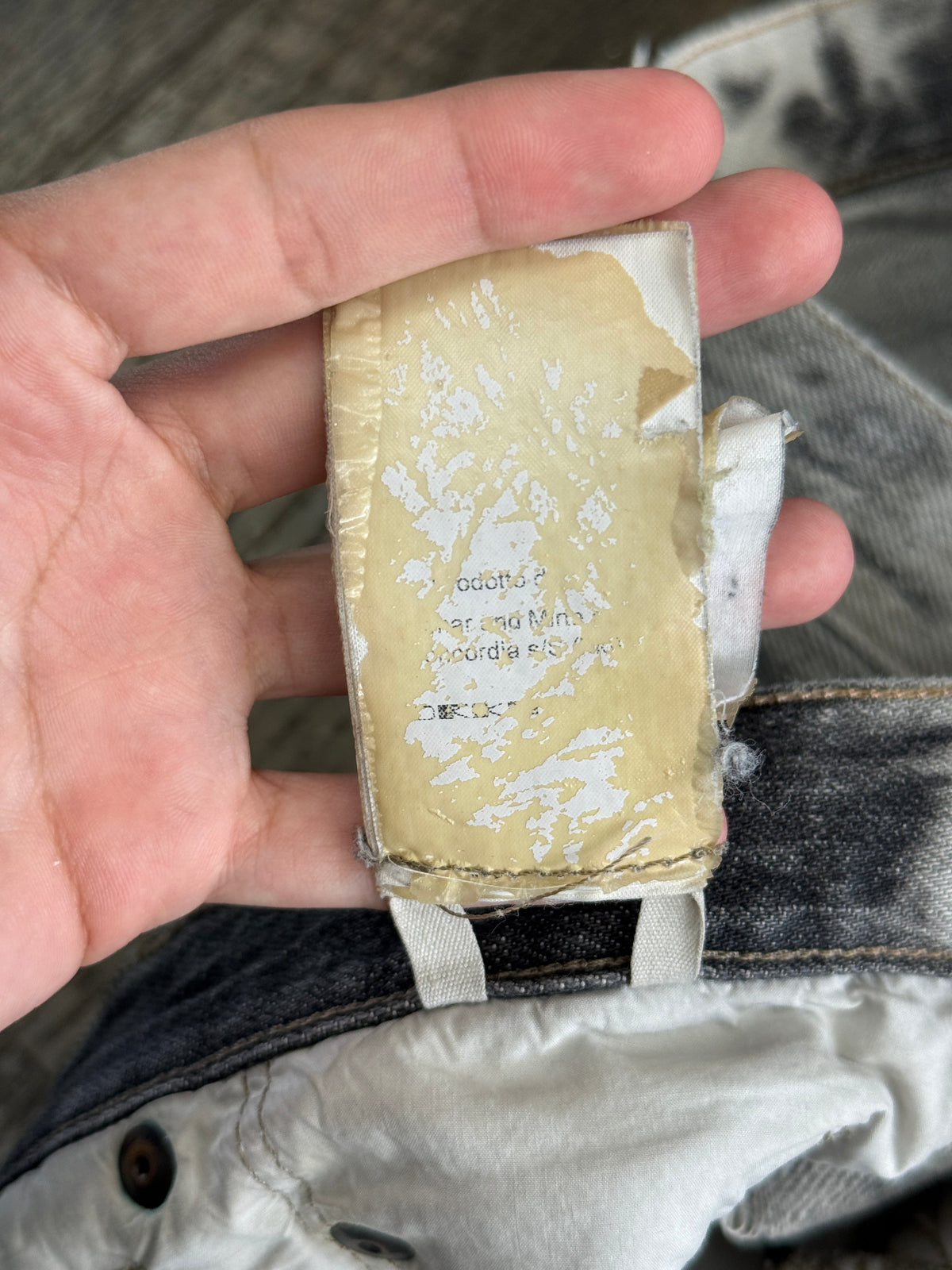 RICK OWENS DRKSHDW DETROIT “BATIK BLEACH” JEANS (29)