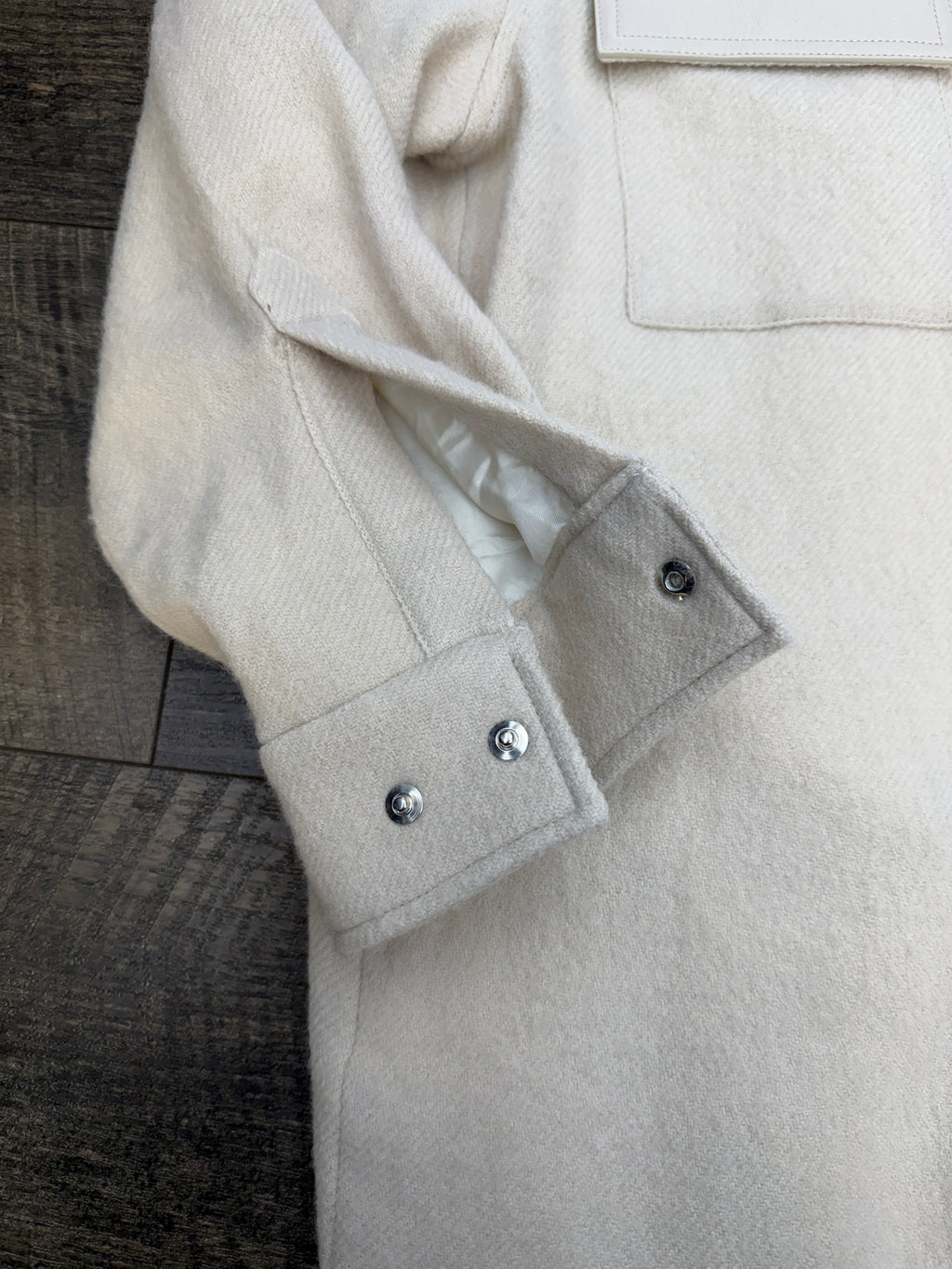 AMIRI FRINGE HEM WOOL OVERSHIRT (S)