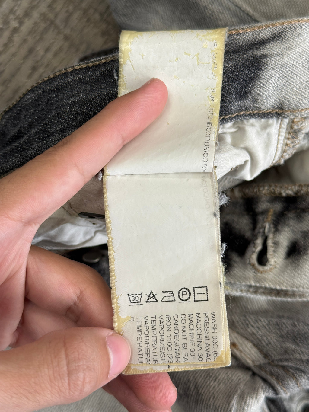 RICK OWENS DRKSHDW DETROIT “BATIK BLEACH” JEANS (29)