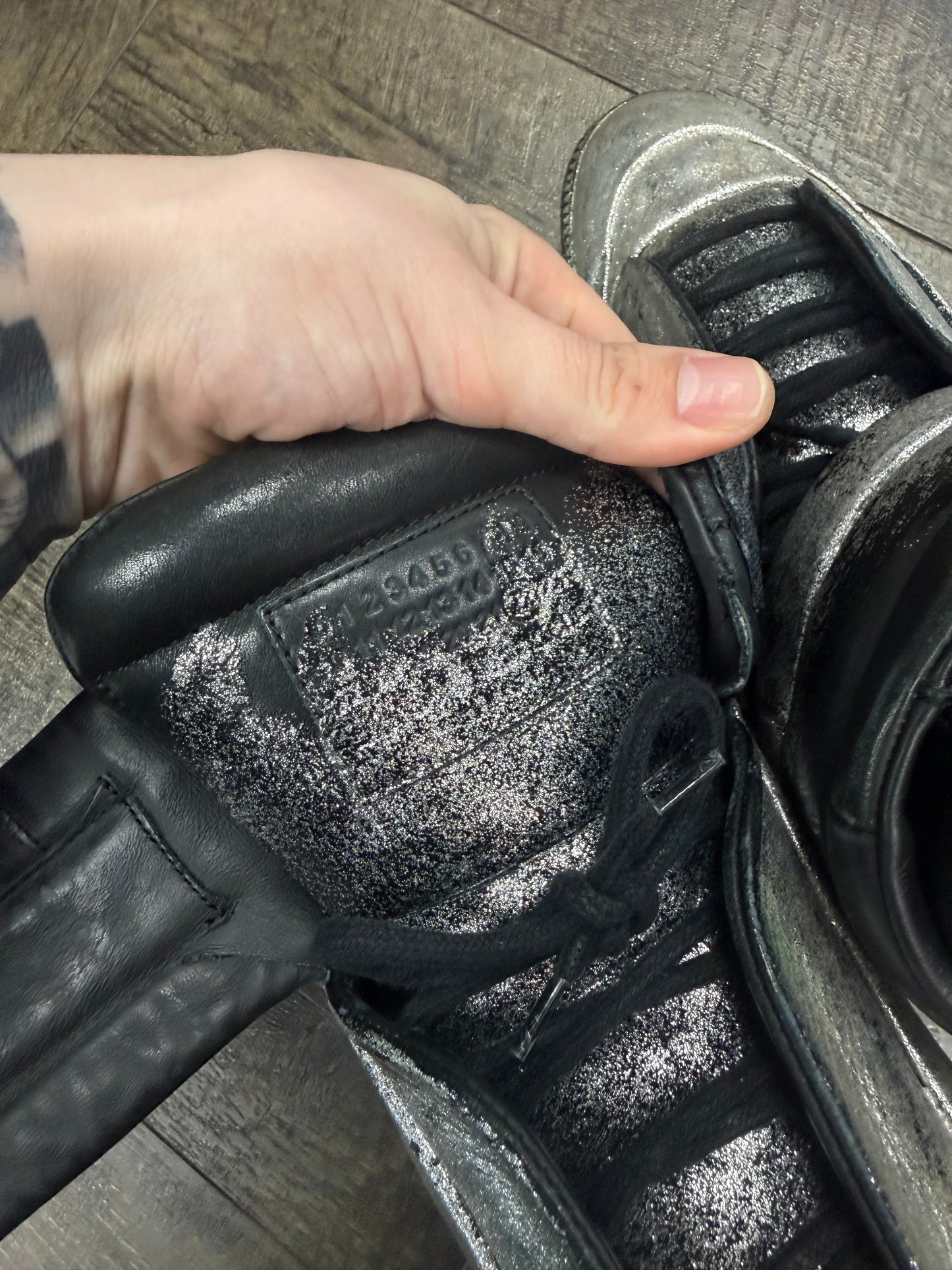 MAISON MARGIELA FUTURE HIGH GLITTER SILVER SNEAKER (42)