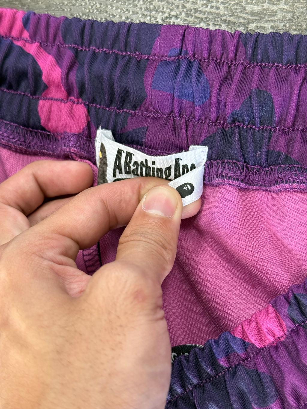 BAPE COLOR CAMO PURPLE SWEATPANTS (M)
